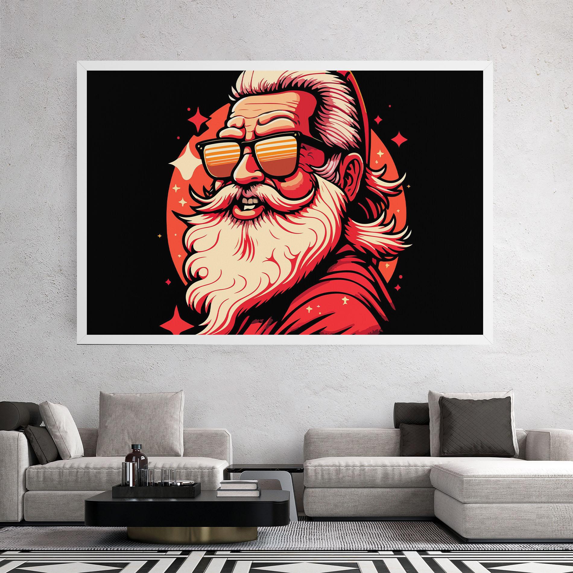 Tablou Canvas Glasses Santa mockup 2