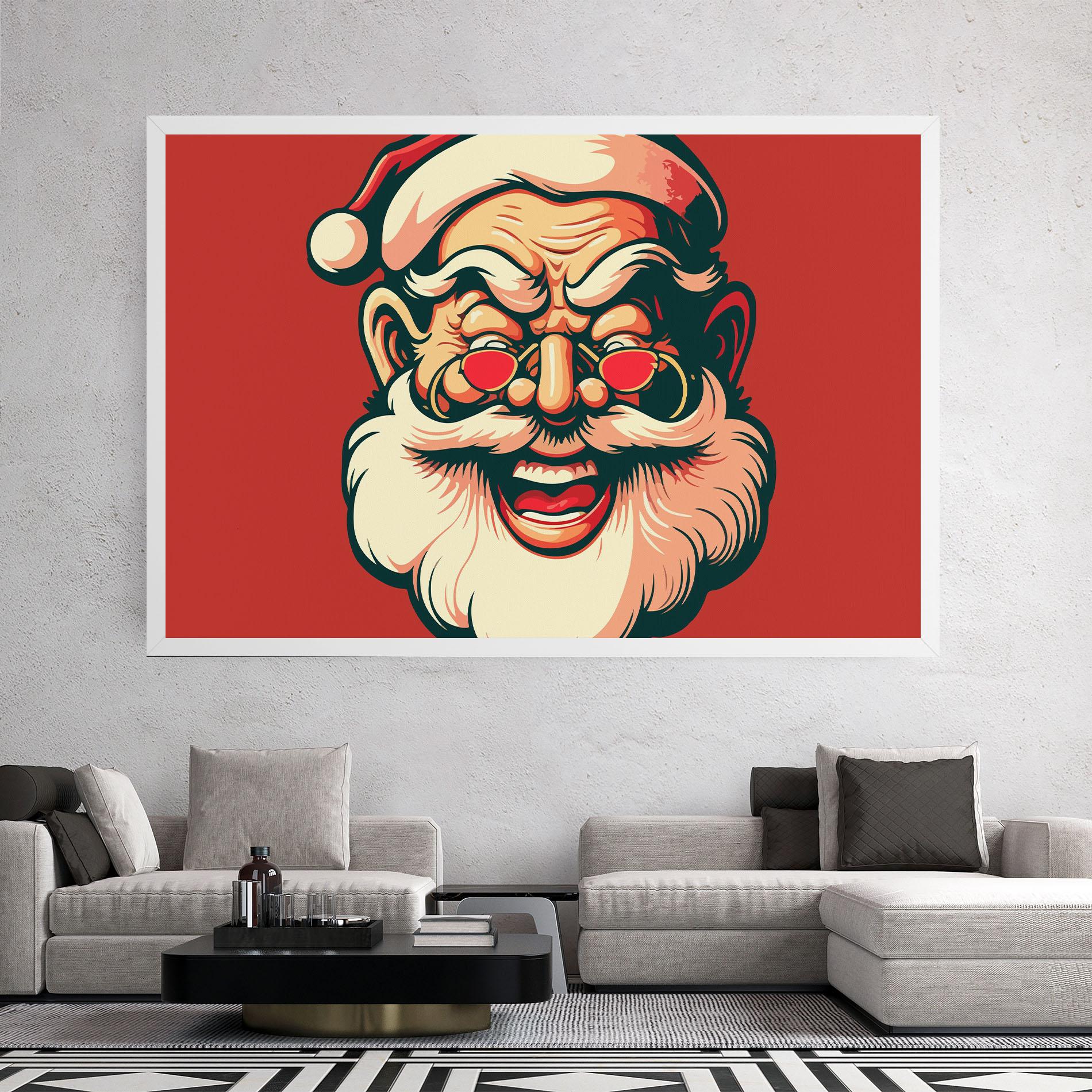Tablou Canvas Santa Crazy Smile mockup 2