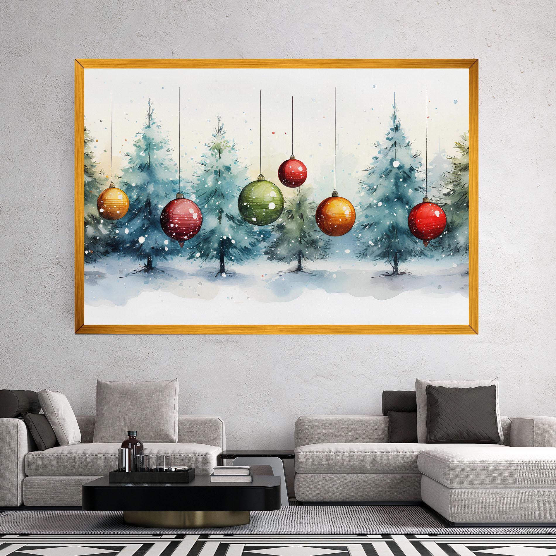 Tablou Canvas Christmas Tree Painting mockup 2