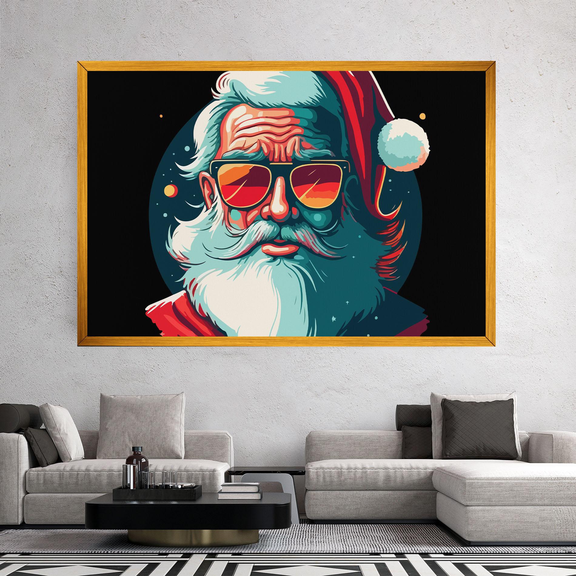 Tablou Canvas Color Glasses Santa mockup 2