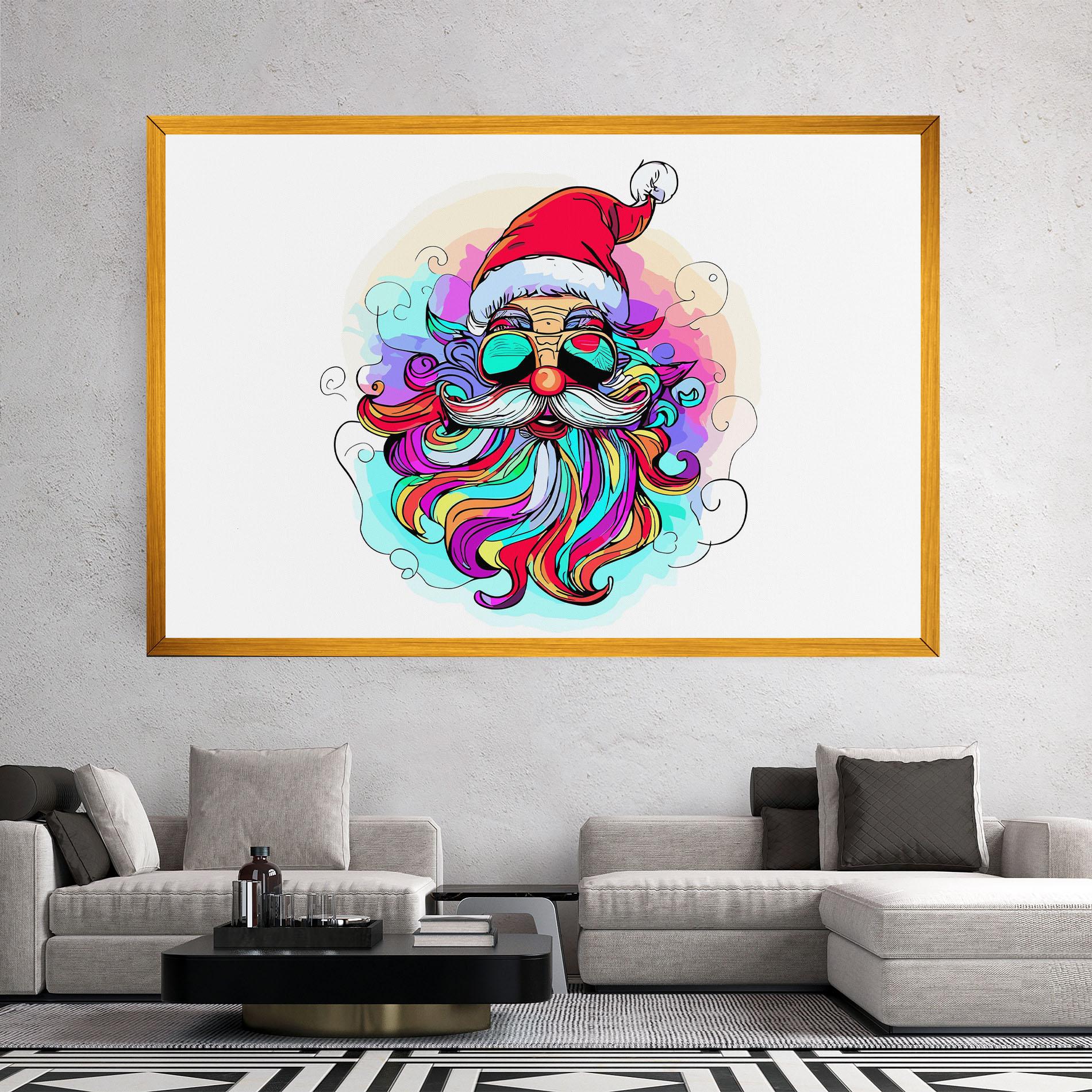 Tablou Canvas Colorful Santa mockup 2