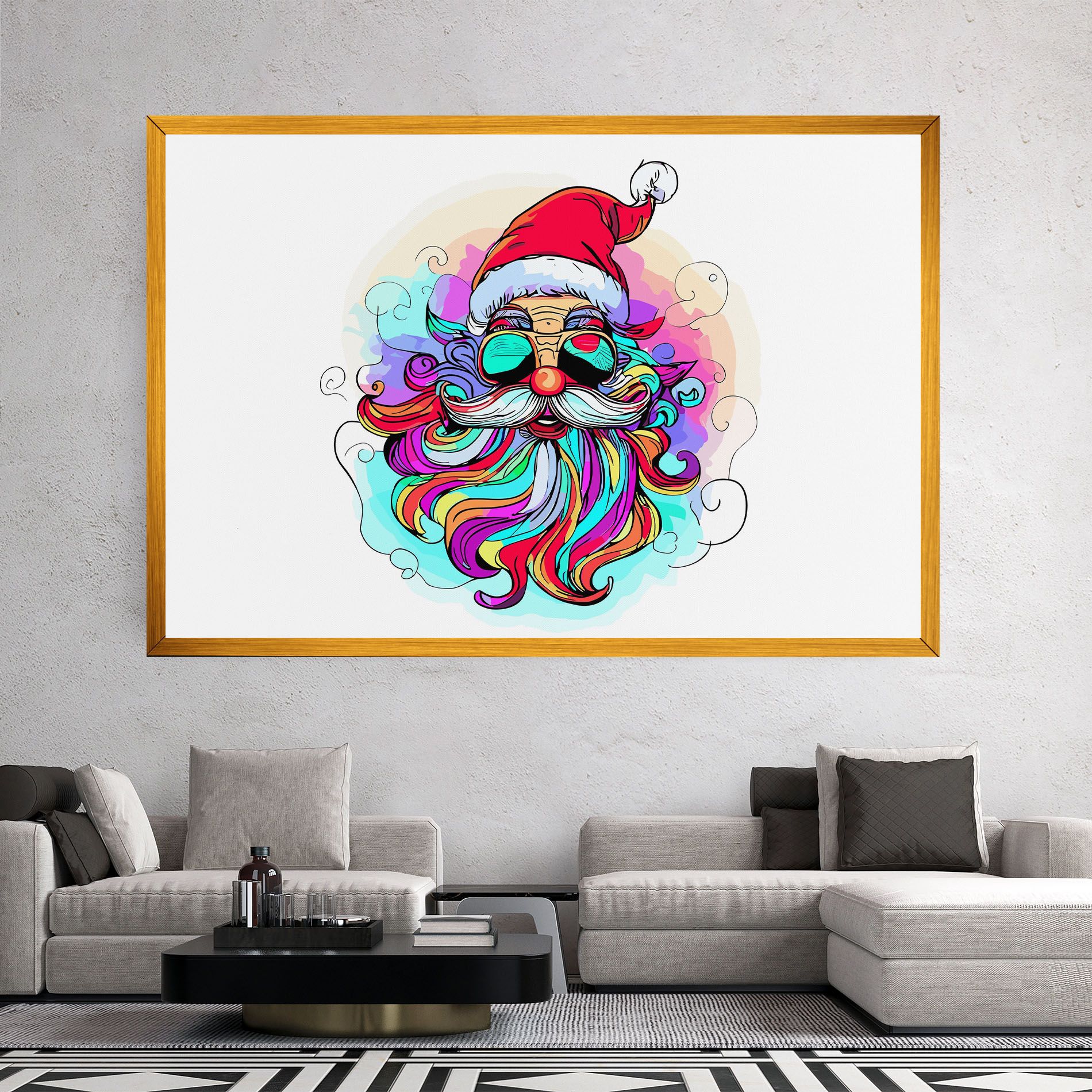 Colorful Santa mockup 2
