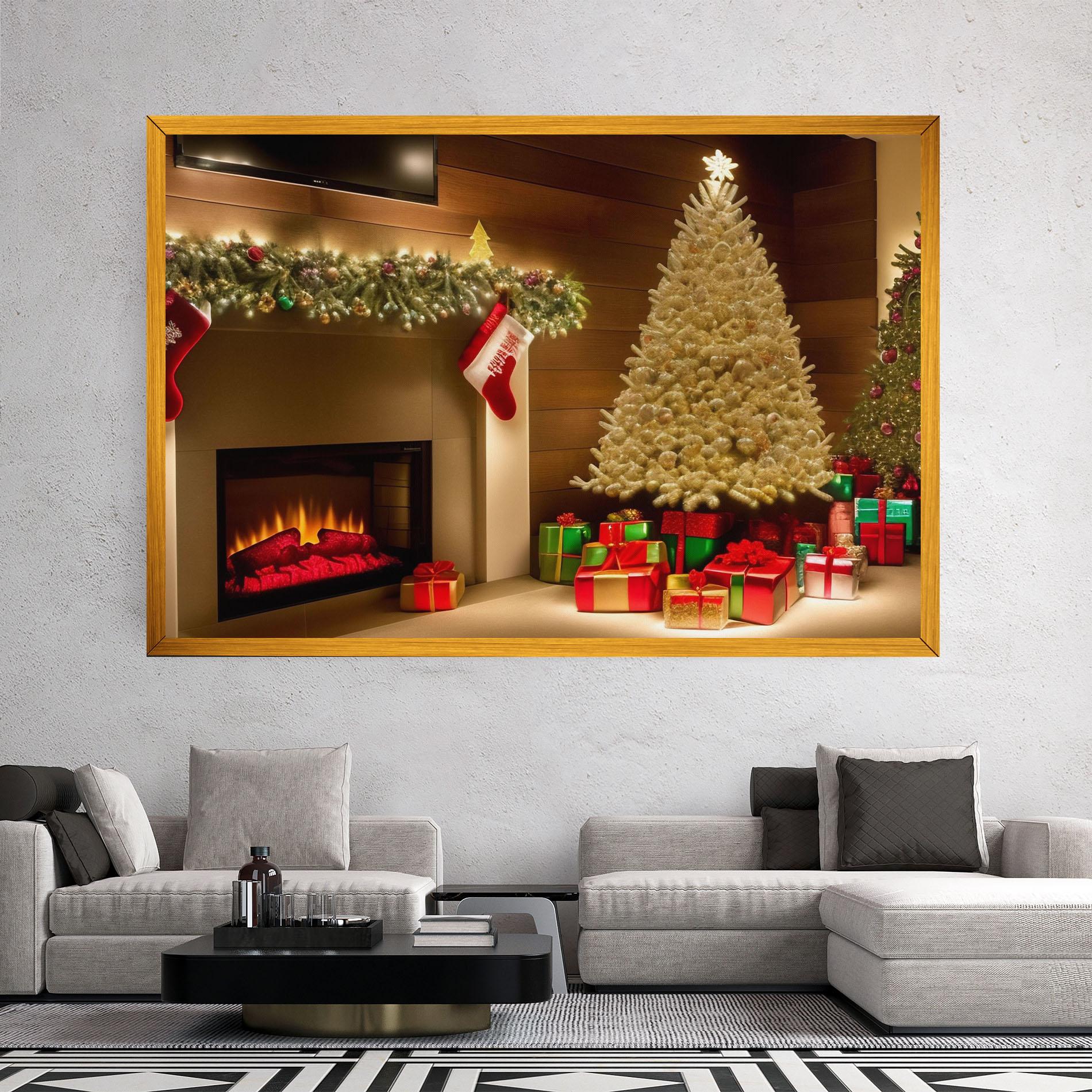 Tablou Canvas Decorated Christmas Tree mockup 2
