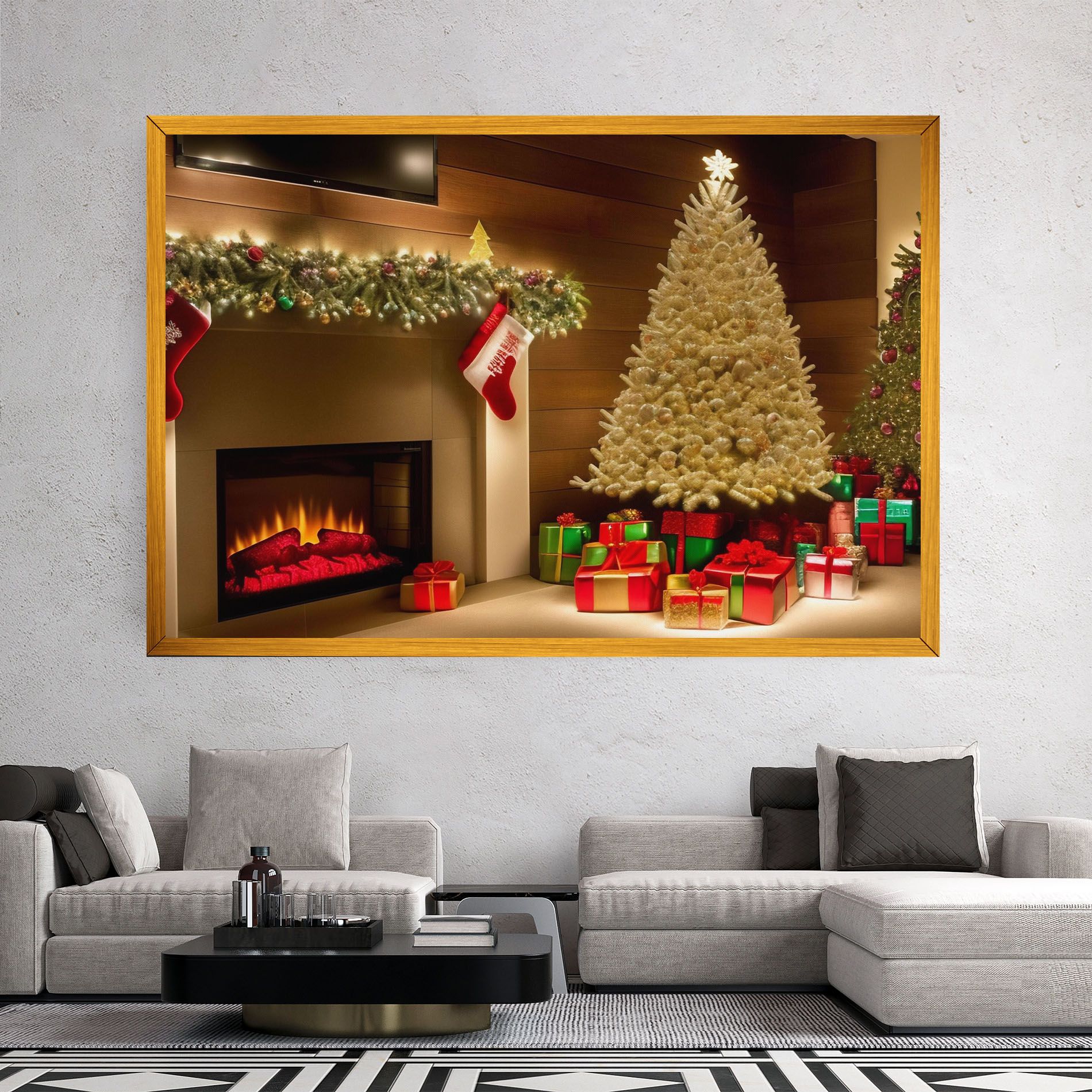 Decorated Christmas Tree mockup 2