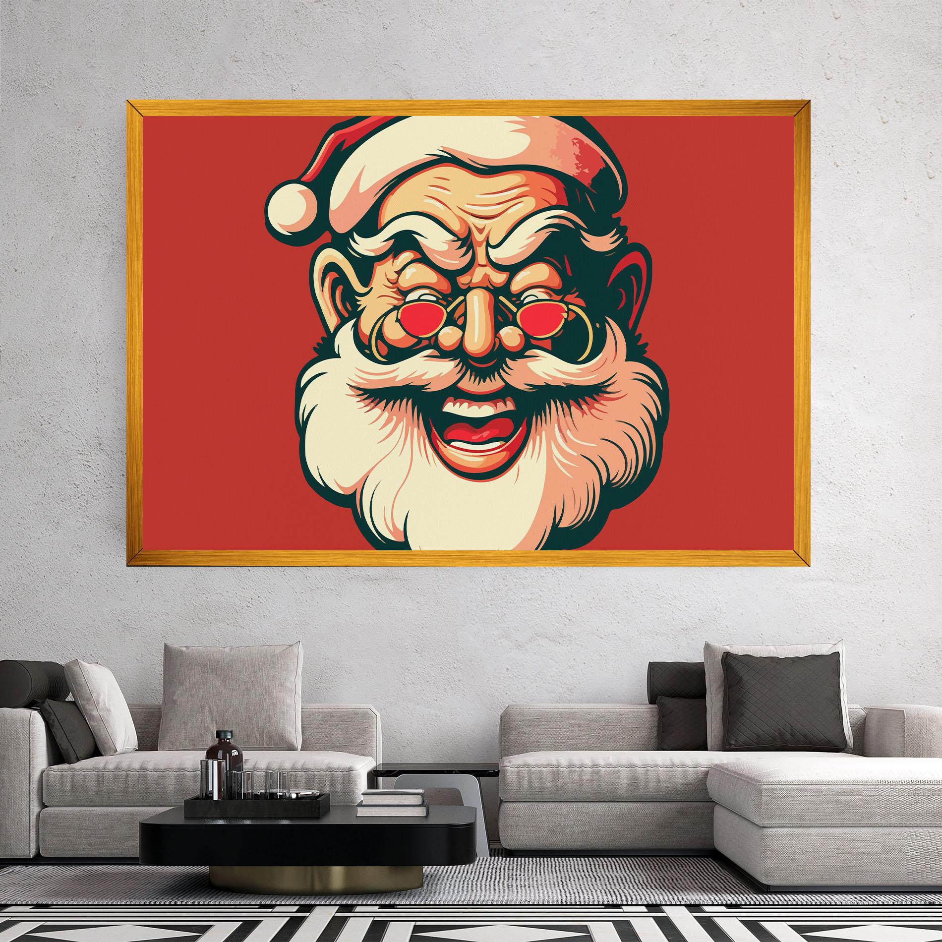 Tablou Canvas Santa Crazy Smile mockup 2