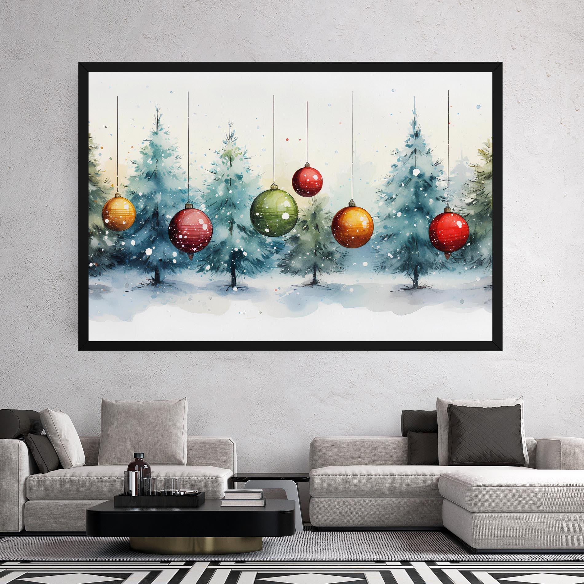 Tablou Canvas Christmas Tree Painting mockup 2