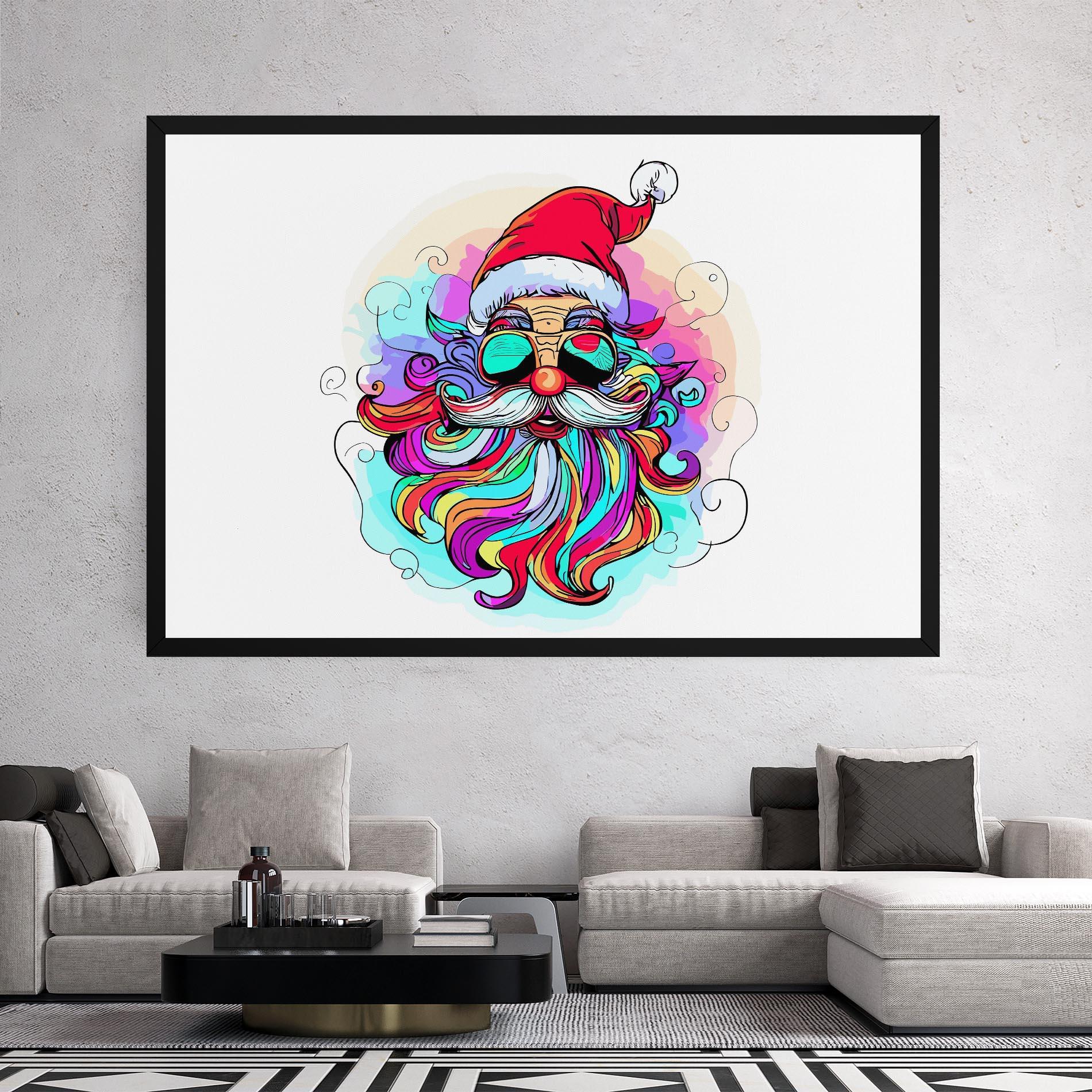 Tablou Canvas Colorful Santa mockup 2