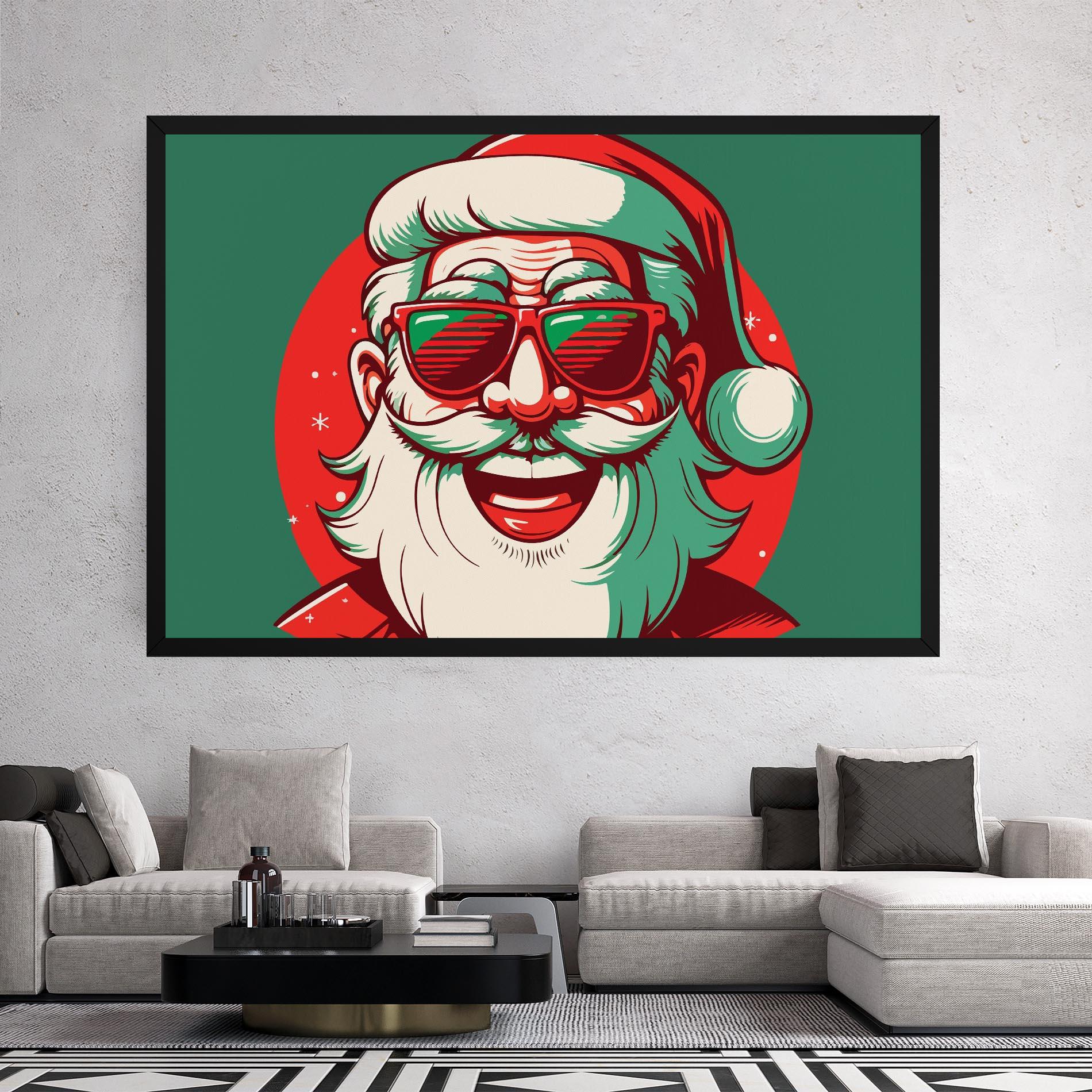 Tablou Canvas Crazy Smile Santa mockup 2