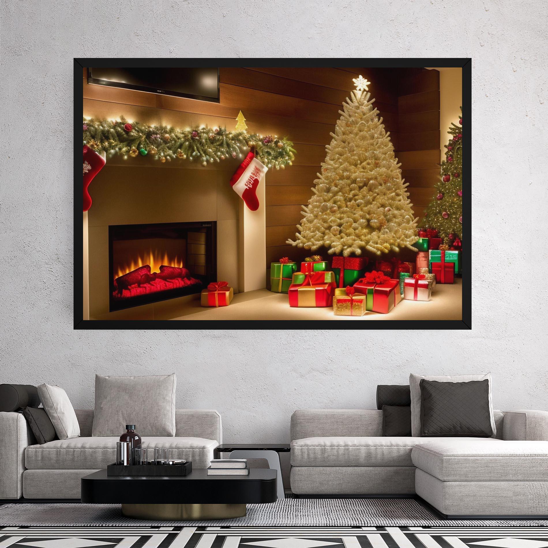 Tablou Canvas Decorated Christmas Tree mockup 2