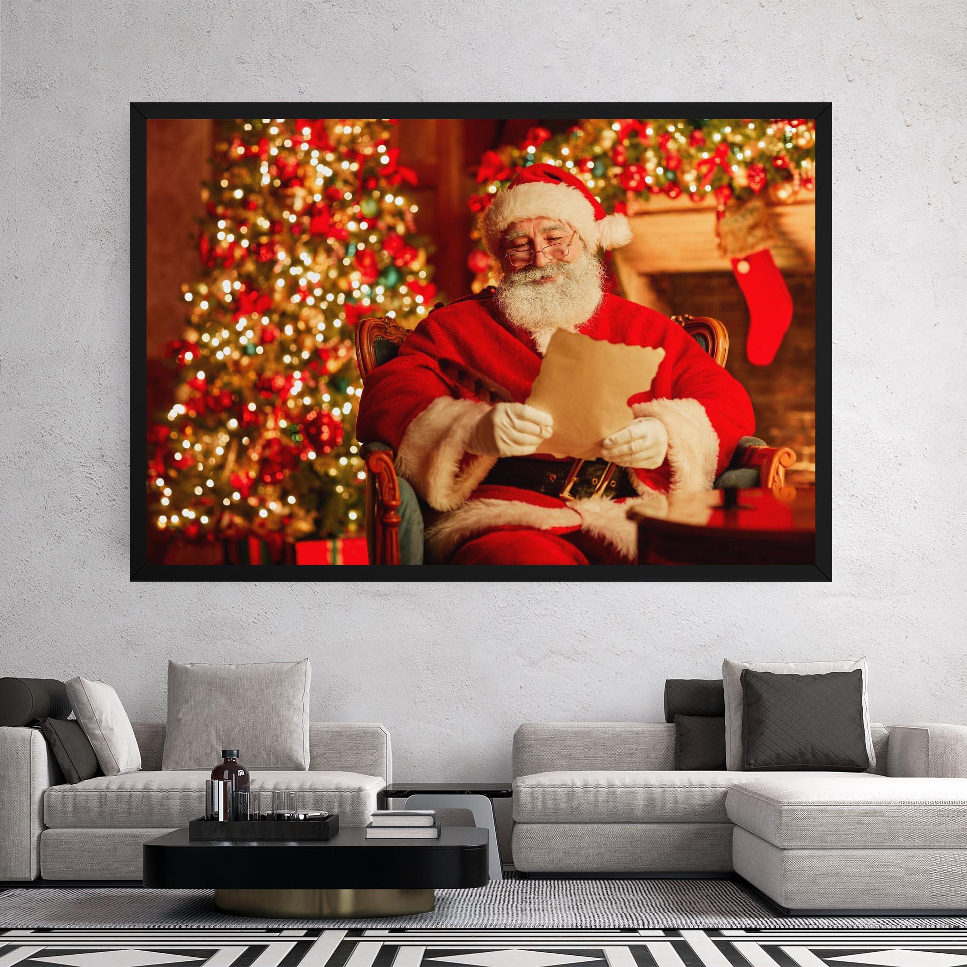 Tablou Canvas Reading Christmas Letter mockup 2