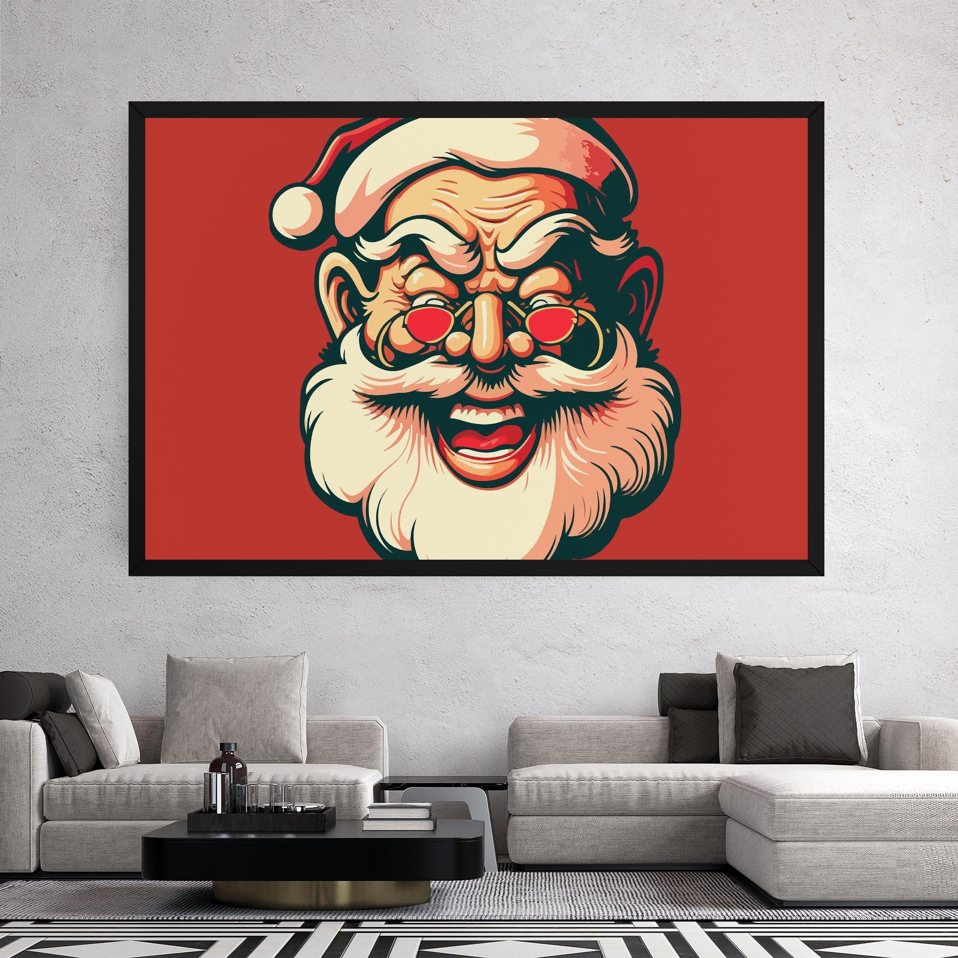Tablou Canvas Santa Crazy Smile mockup 2