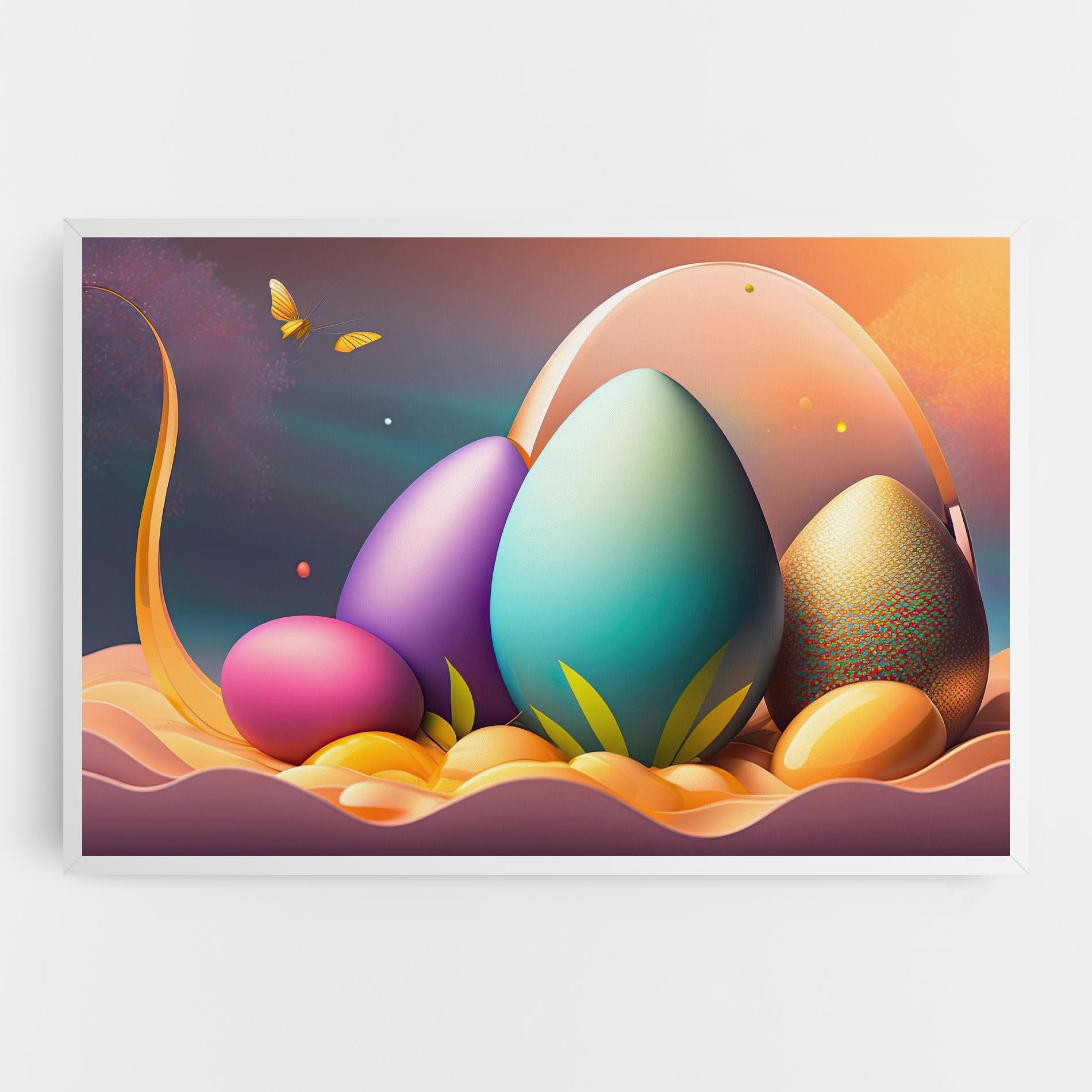 Tablou Canvas Big Blue Easter Egg mockup 0