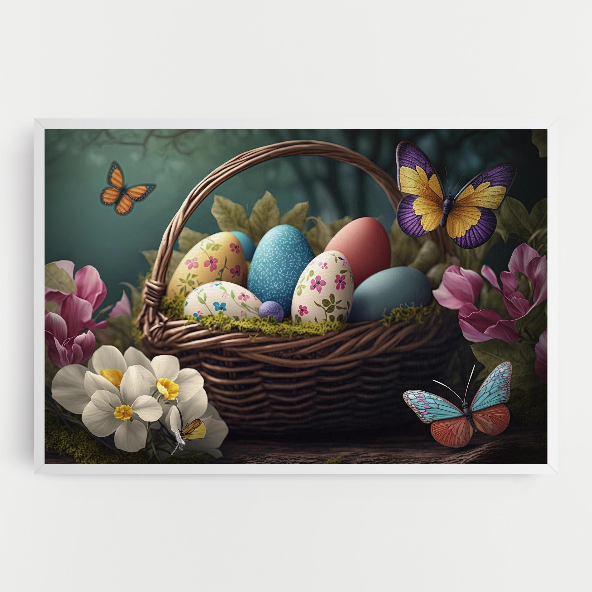 Tablou Canvas Easter Eggs Butterfly mockup 0
