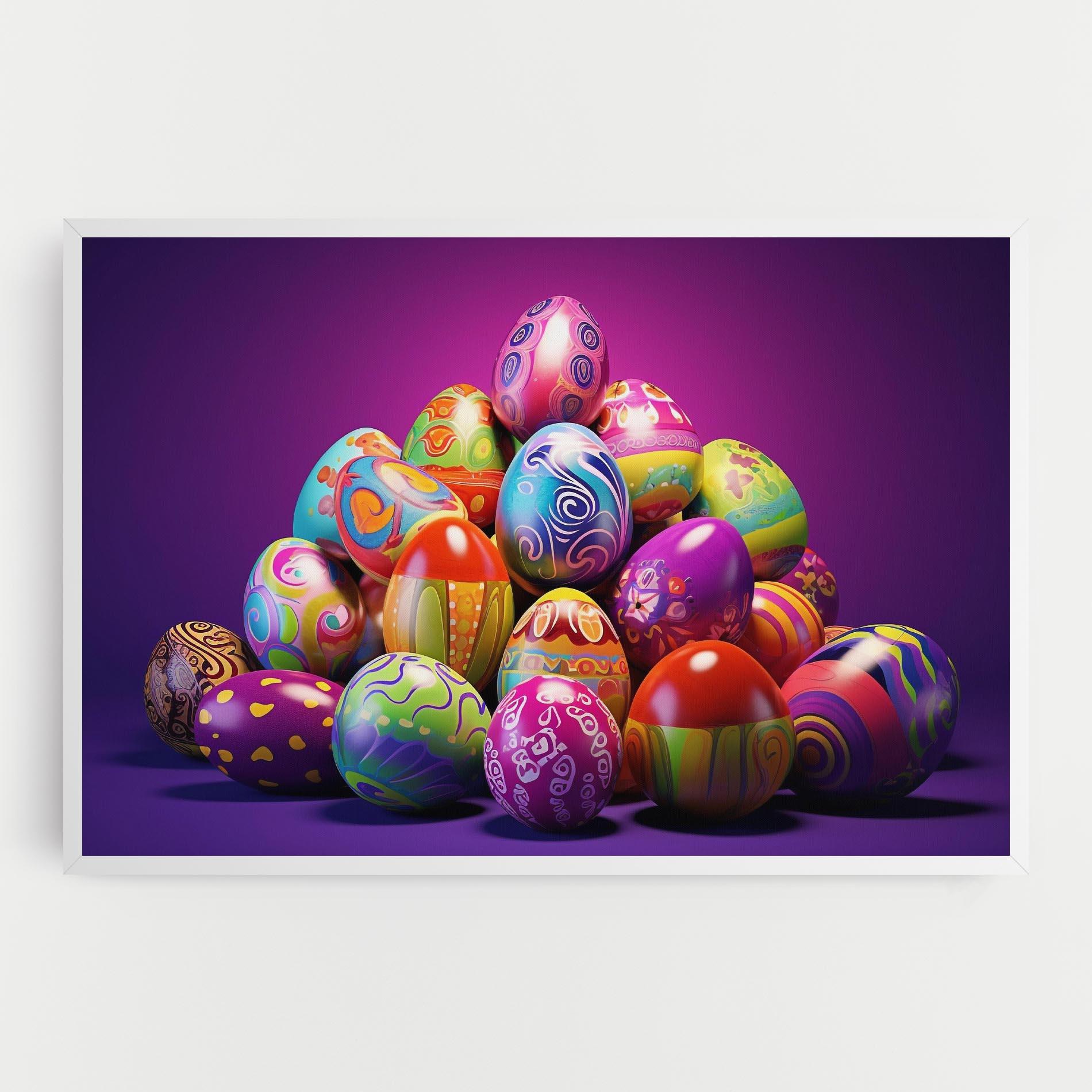 Tablou Canvas Pile Colorful Eggs mockup 0