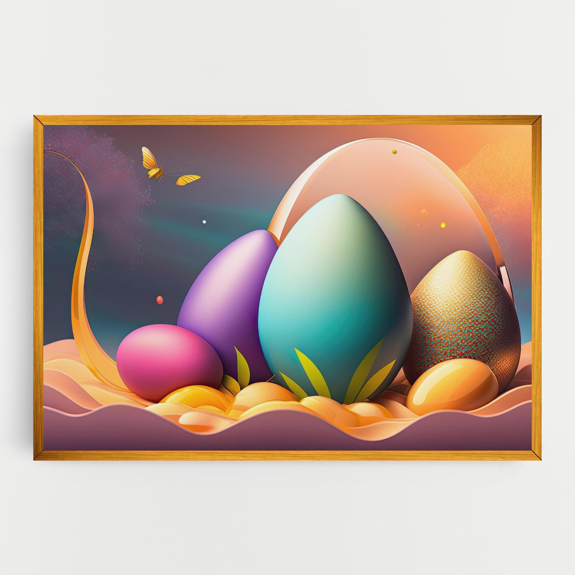 Tablou Canvas Big Blue Easter Egg mockup 0