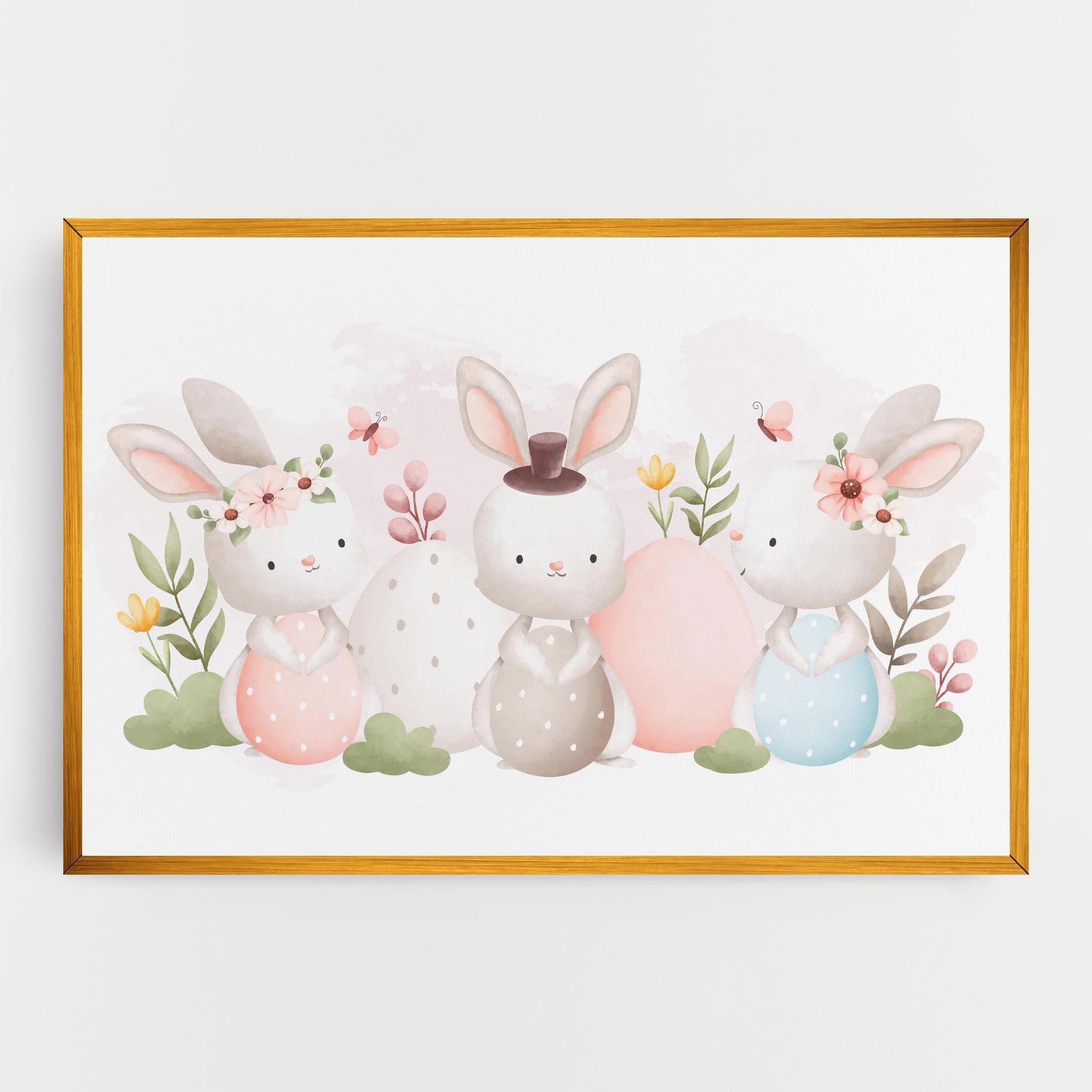 Tablou Canvas Bunny With Hat mockup 0