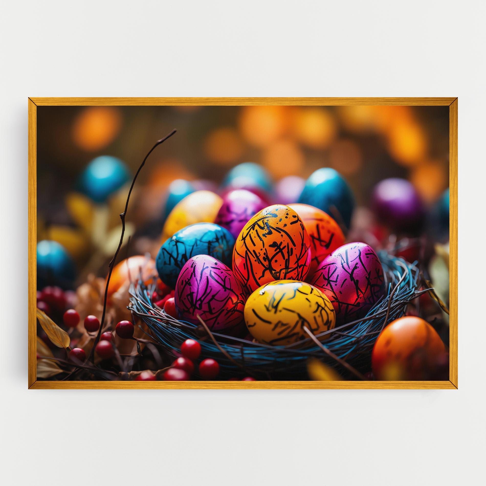 Tablou Canvas Colorful Easter Eggs mockup 0