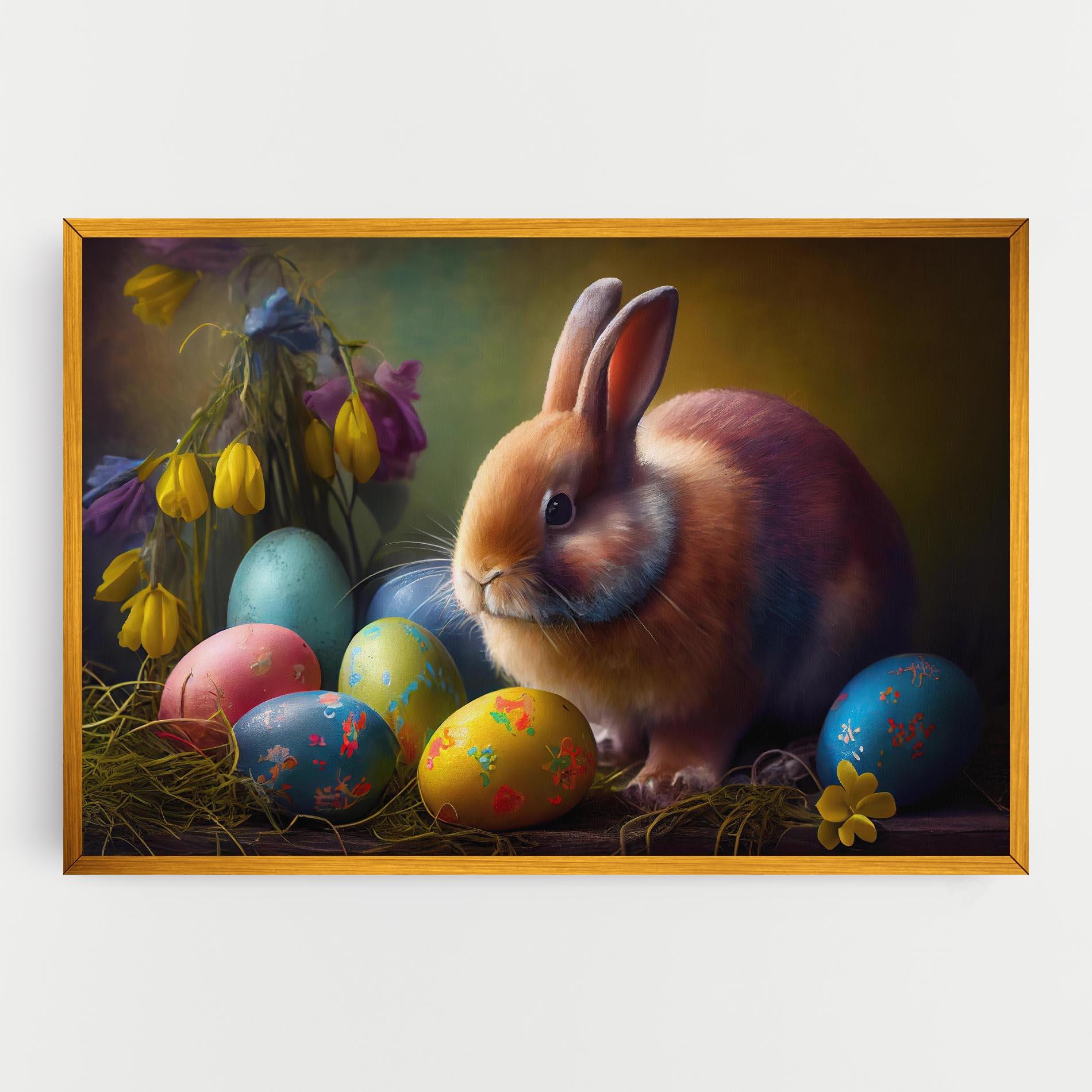 Tablou Canvas Easter Cute Rabbit mockup 0