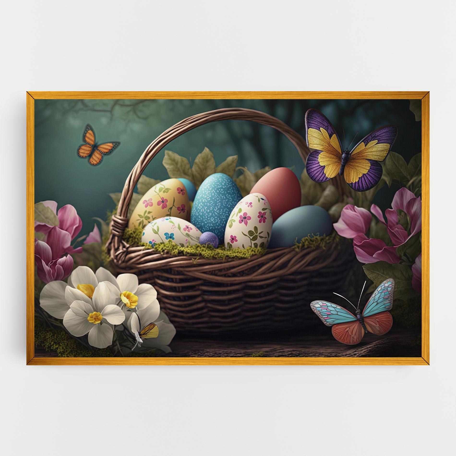 Tablou Canvas Easter Eggs Butterfly mockup 0