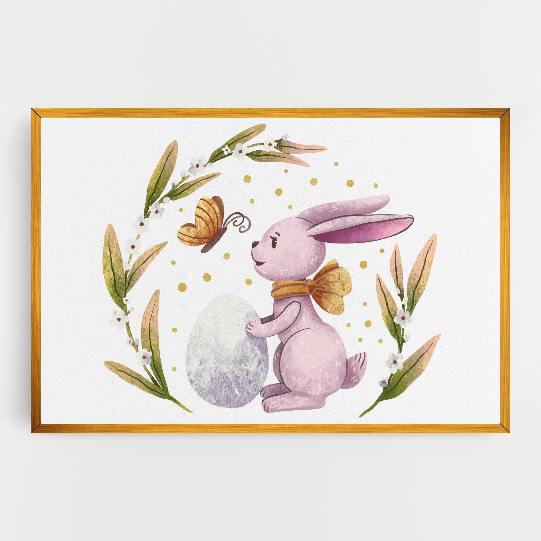 Tablou Canvas Easter Pink Bunny mockup 0