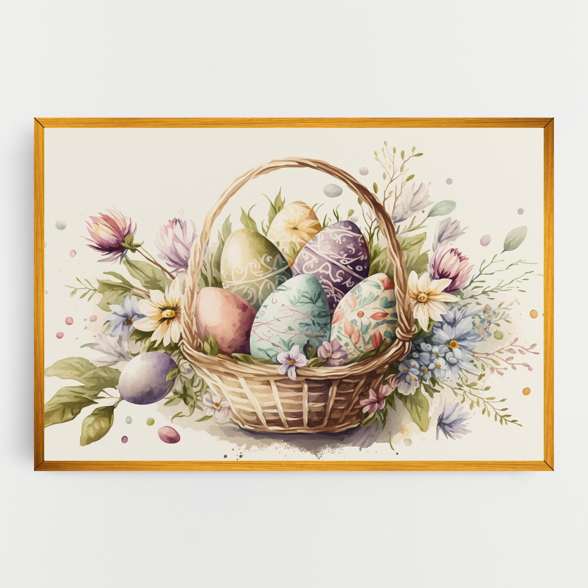 Tablou Canvas Eggs Basket mockup 0