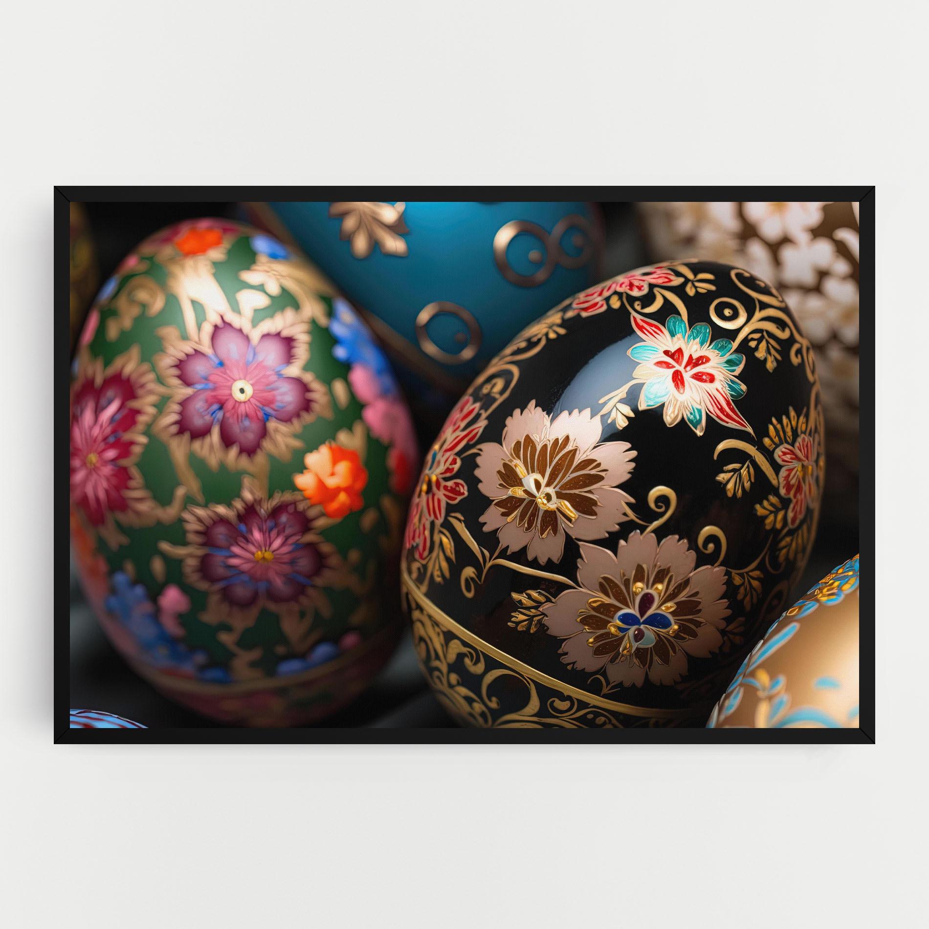 Tablou Canvas Close Up Painted Eggs mockup 0