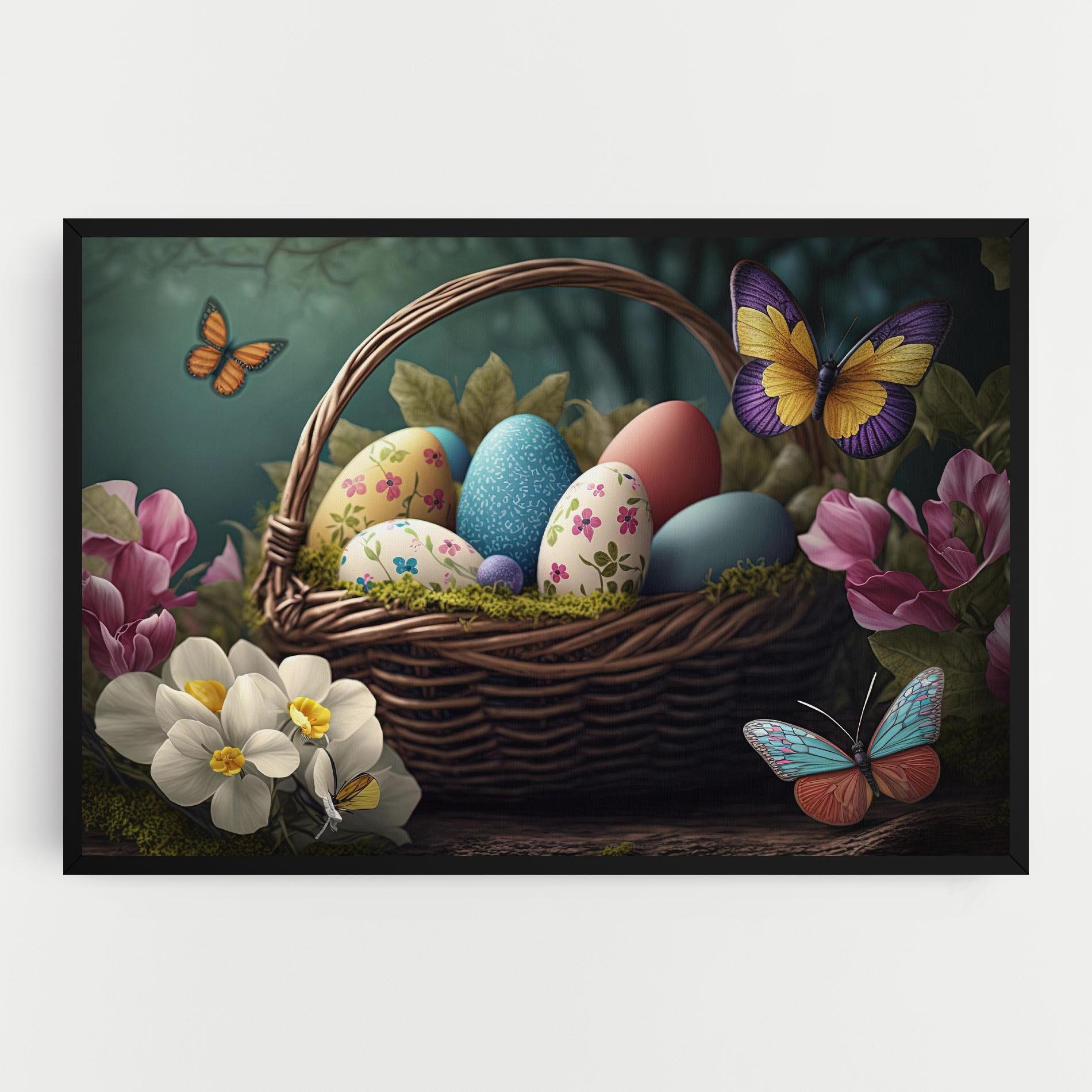 Tablou Canvas Easter Eggs Butterfly mockup 0