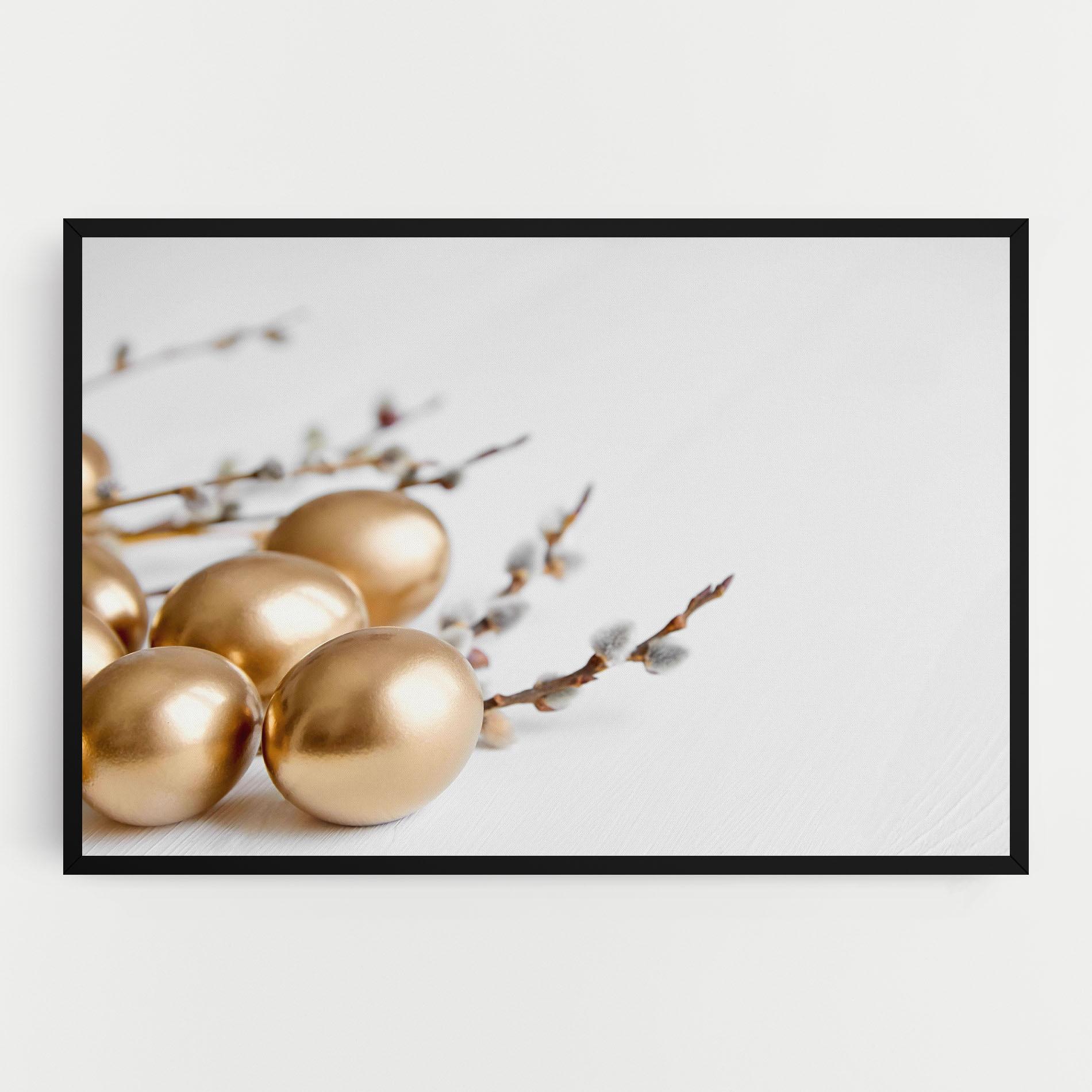 Tablou Canvas Easter Gold Eggs mockup 0