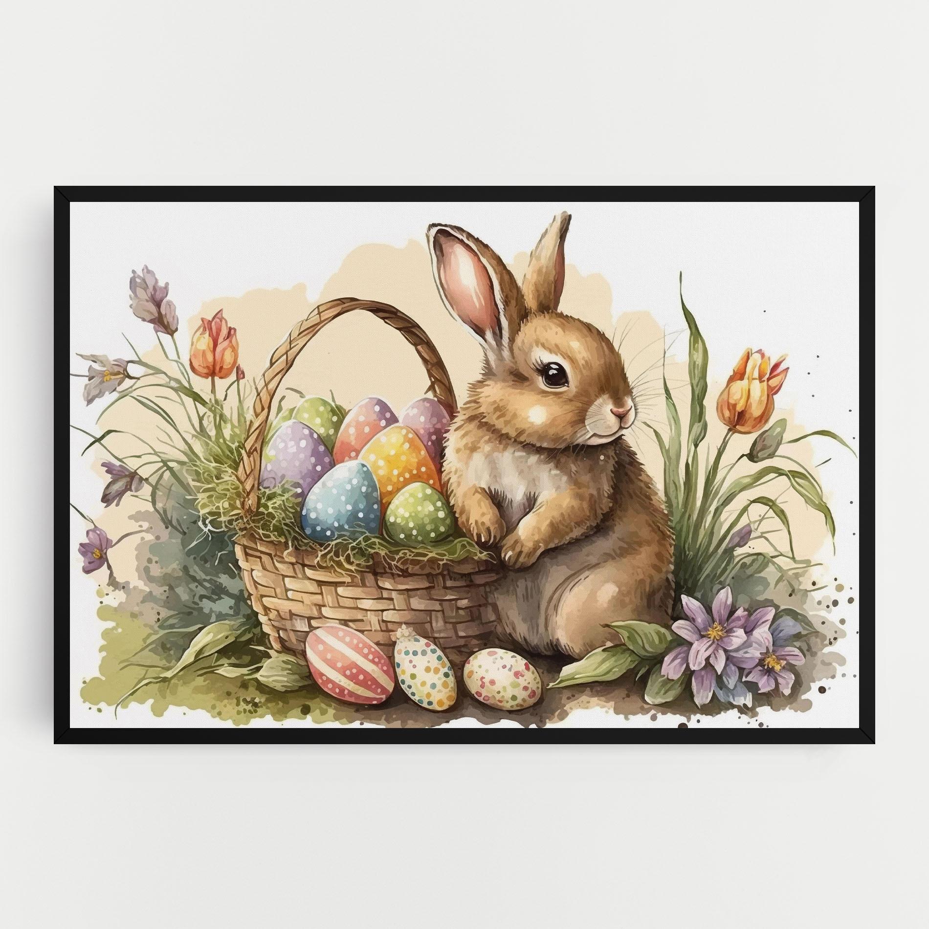 Tablou Canvas Eggs Baby Bunny mockup 0