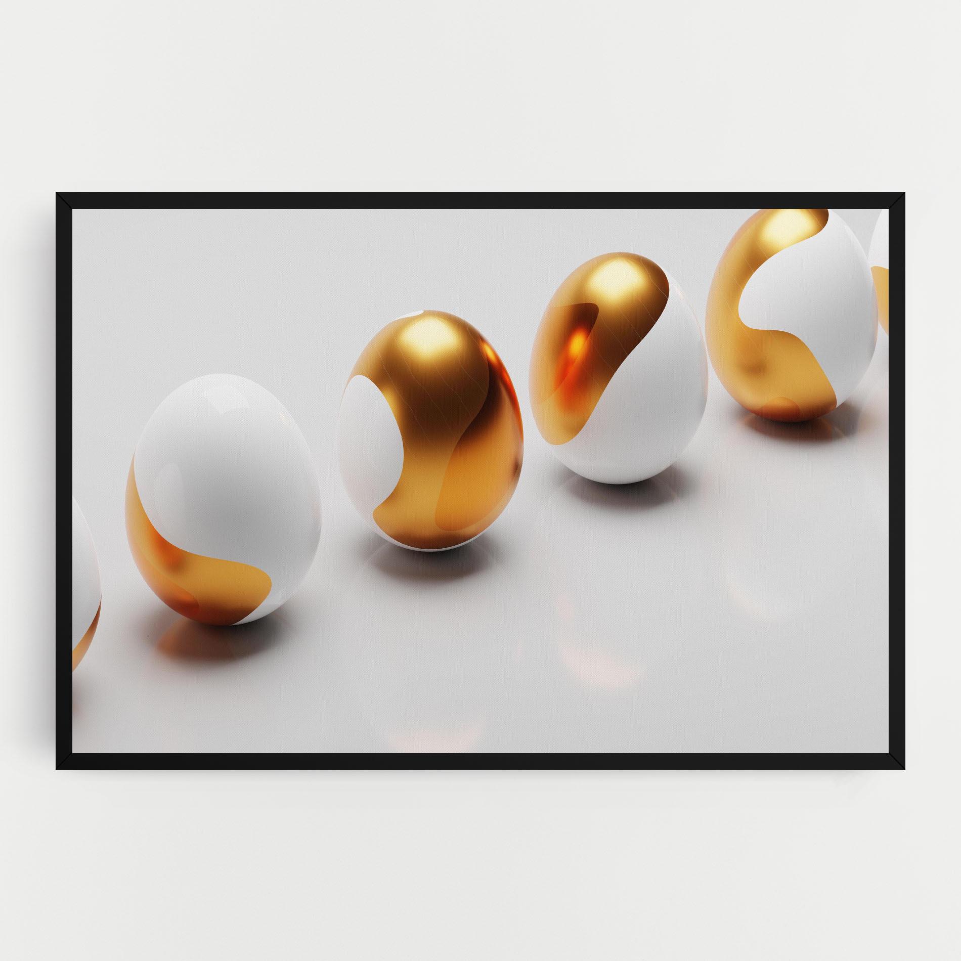 Tablou Canvas Elegant Easter Eggs mockup 0