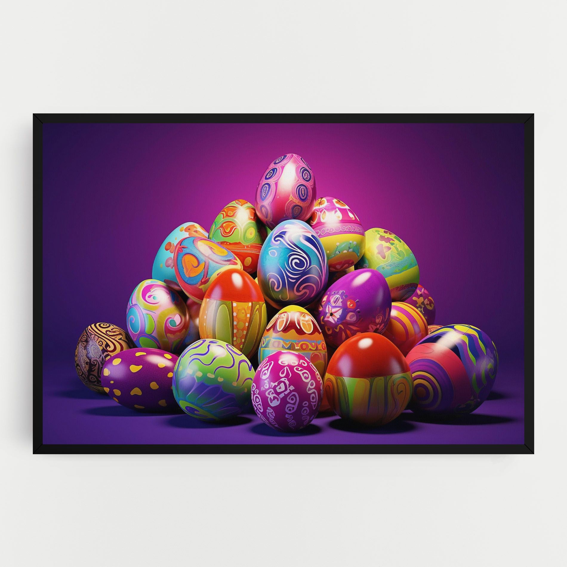 Pile Colorful Eggs mockup 0