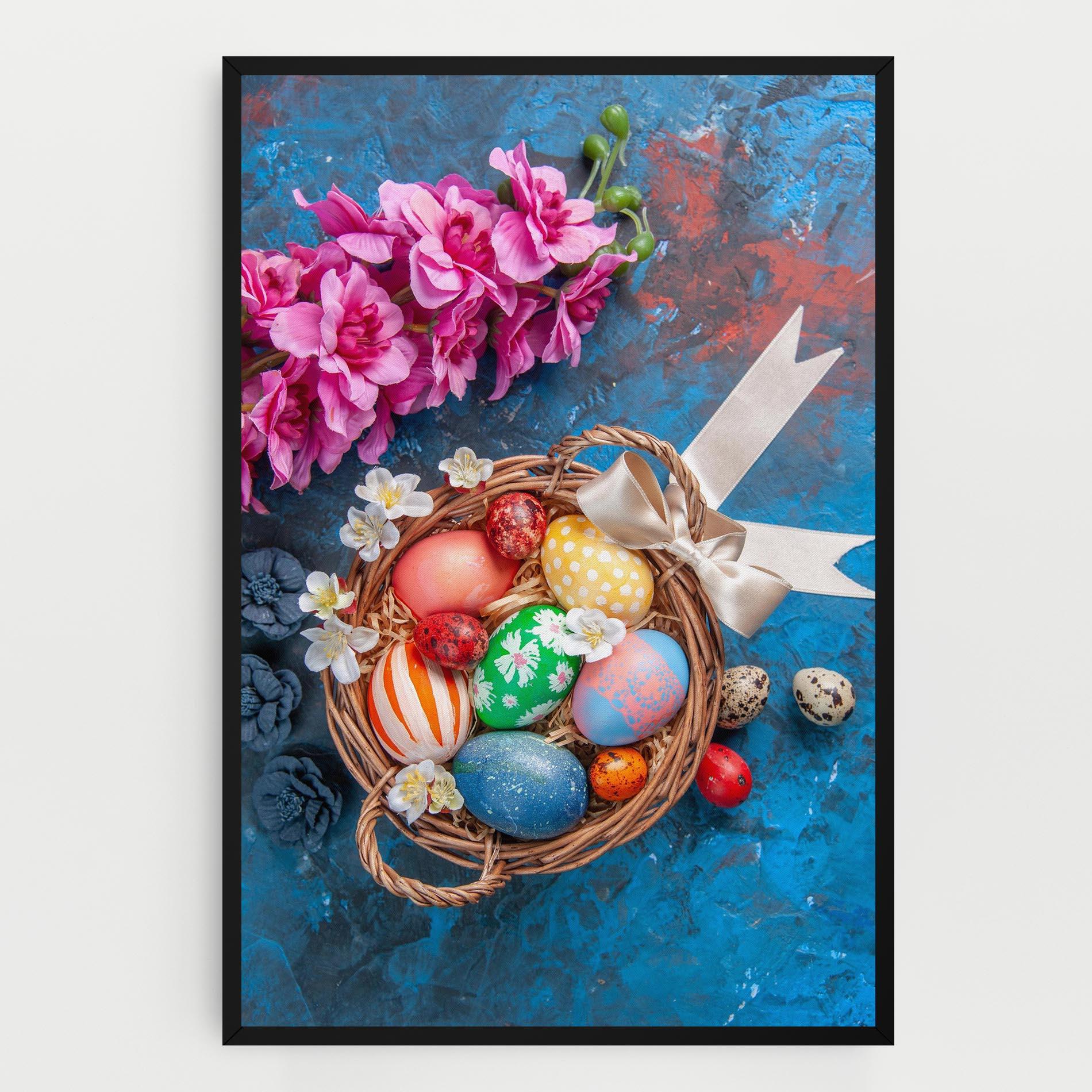 Tablou Canvas Colored Easter Eggs mockup 0