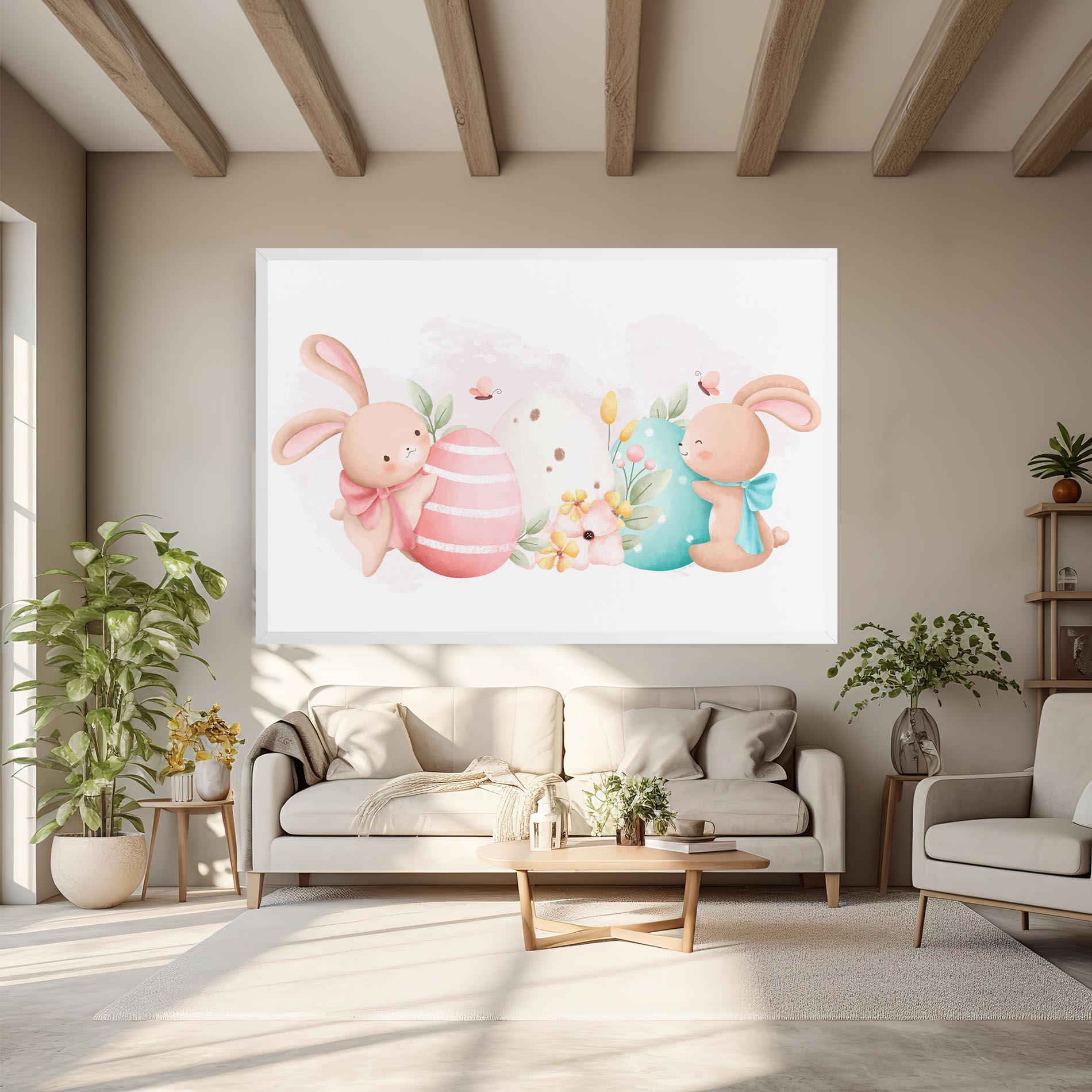 Tablou Canvas Cute Bunny Art mockup 6