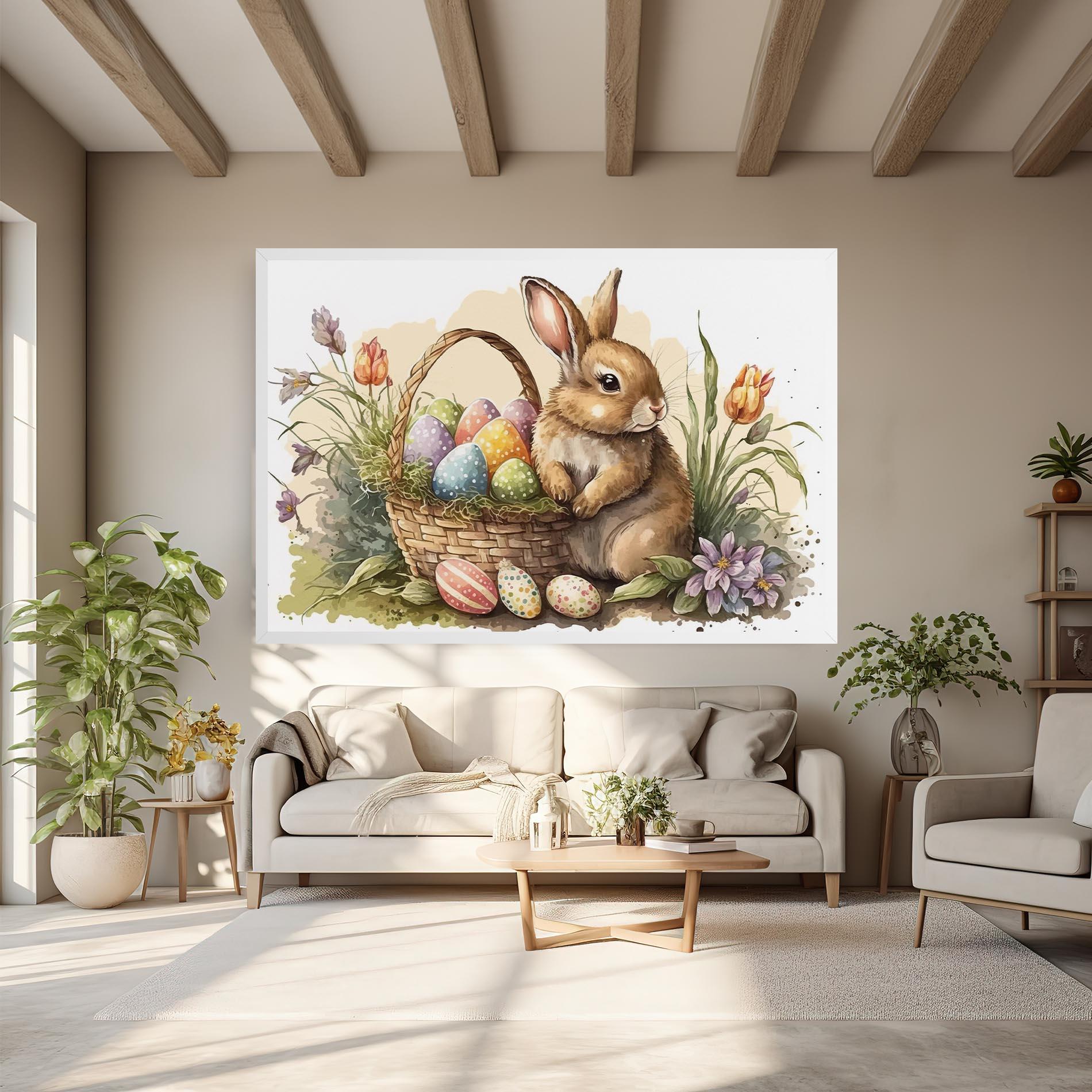 Tablou Canvas Eggs Baby Bunny mockup 6