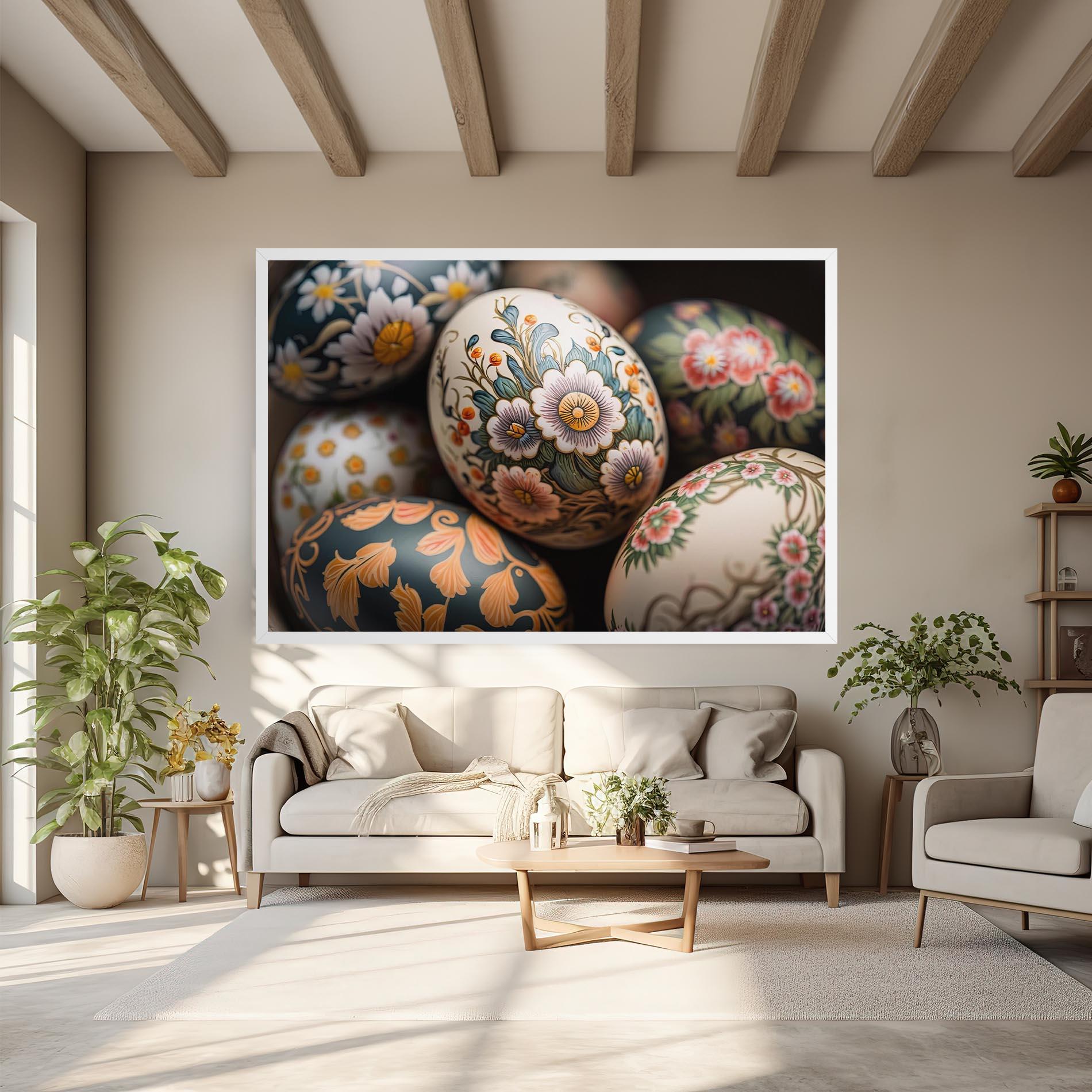Tablou Canvas Floral Painted Eggs mockup 6