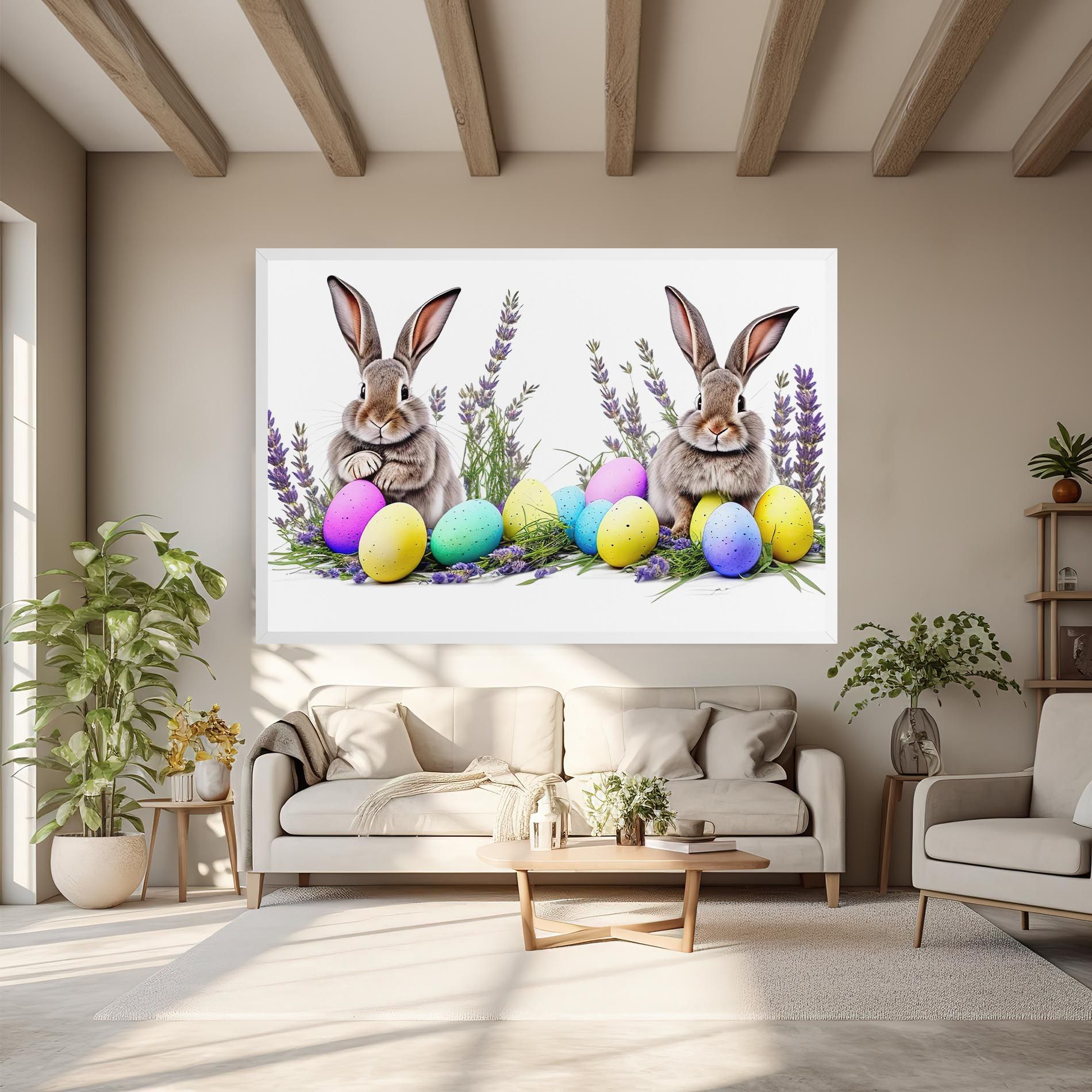 Flowers Easter Bunny mockup 6