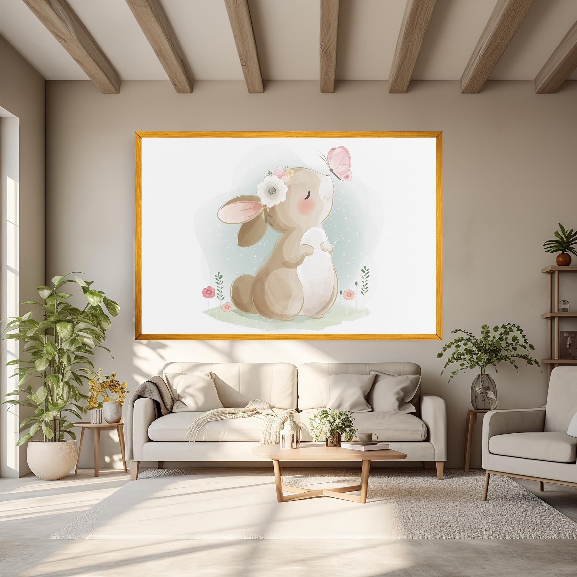 Butterfly On Bunny Nose mockup 6