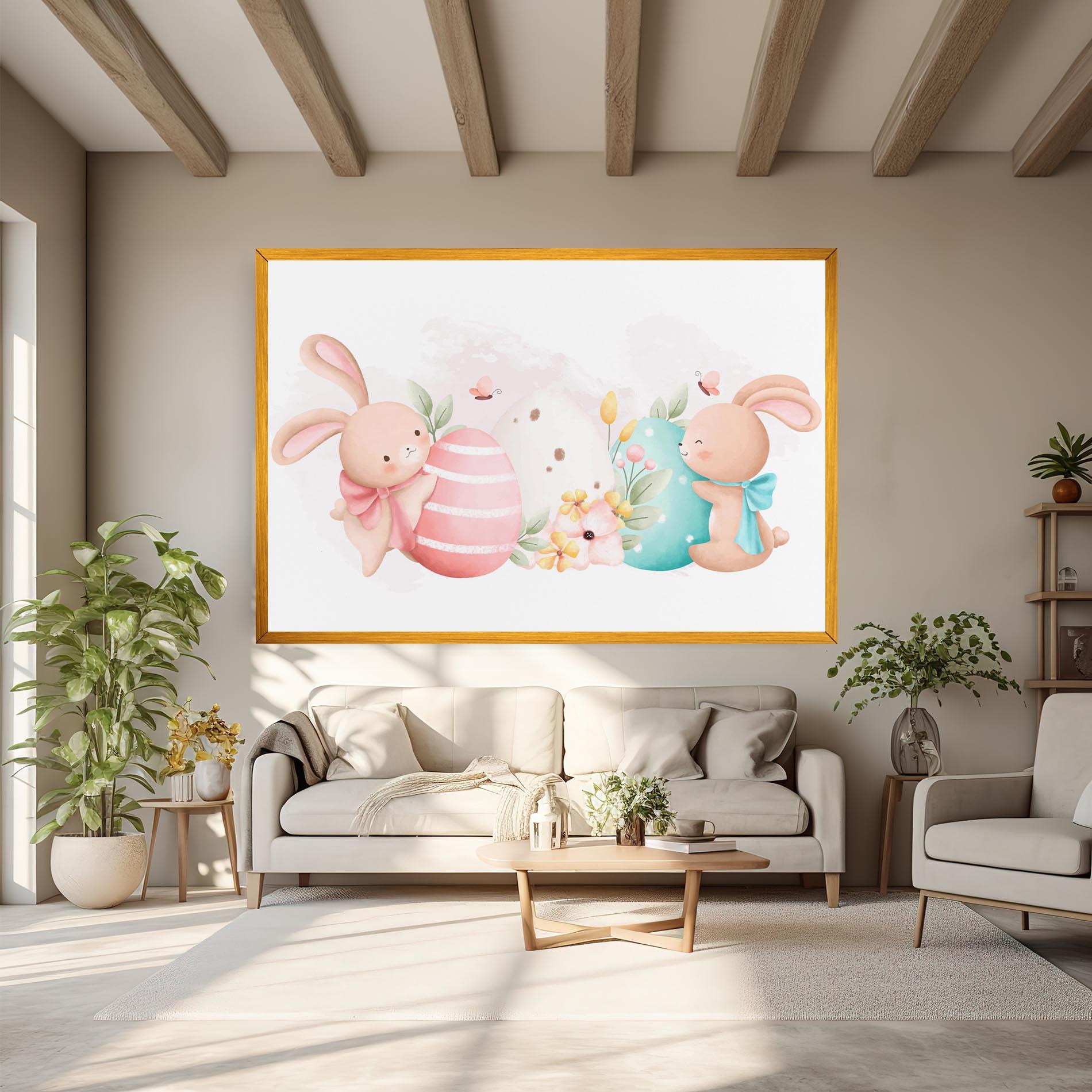 Tablou Canvas Cute Bunny Art mockup 6