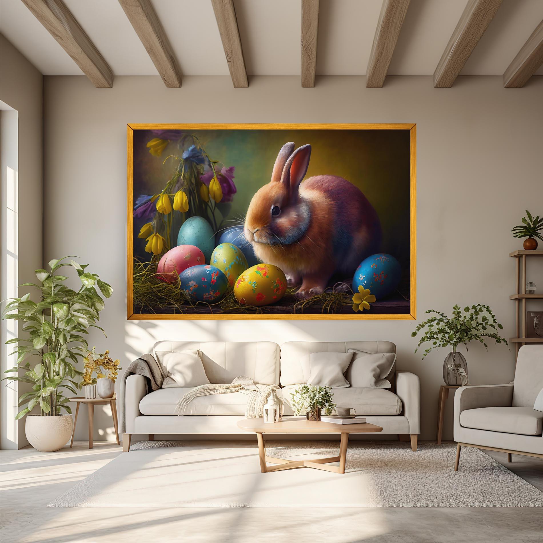 Tablou Canvas Easter Cute Rabbit mockup 6