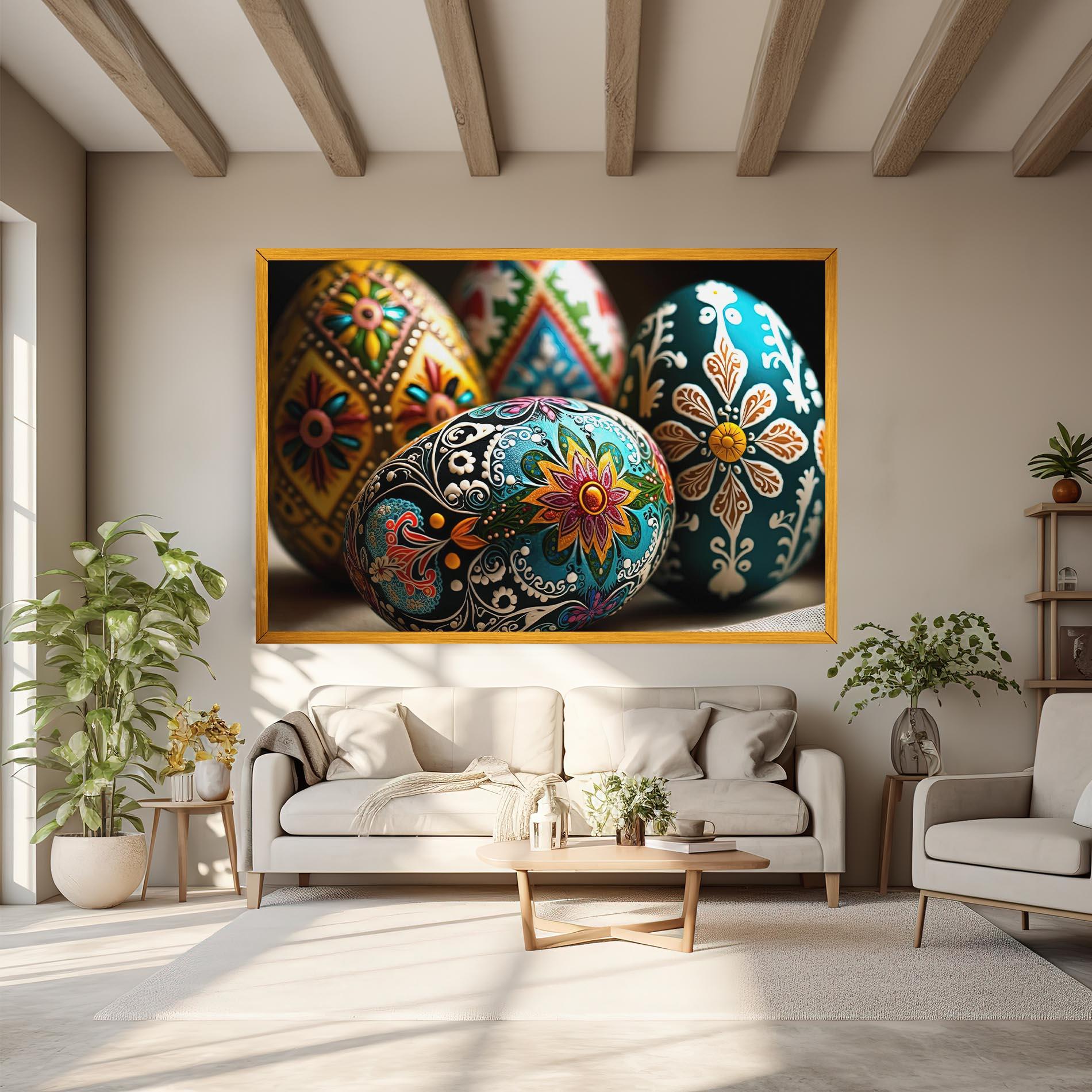 Tablou Canvas Easter Eggs Ornament mockup 6