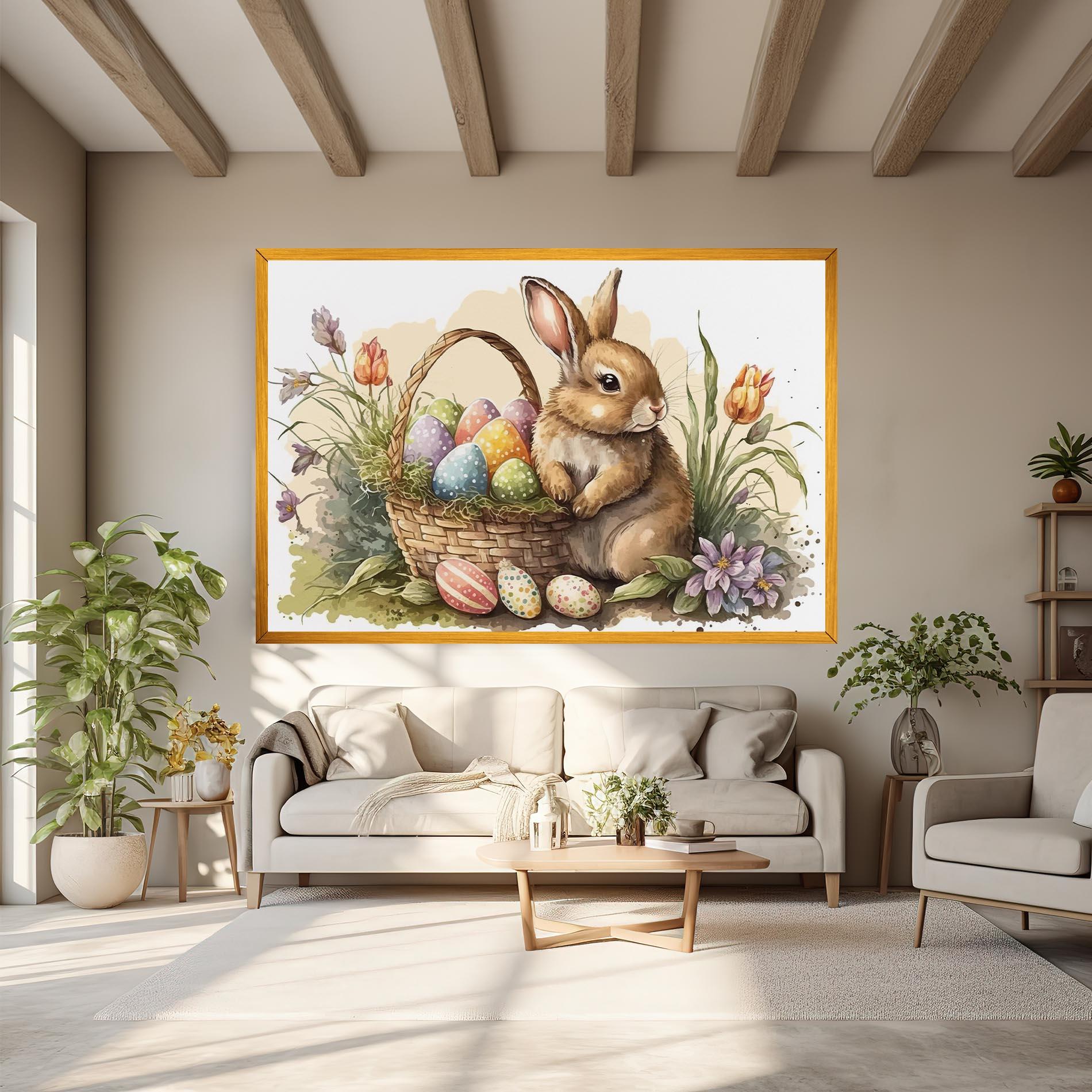 Tablou Canvas Eggs Baby Bunny mockup 6