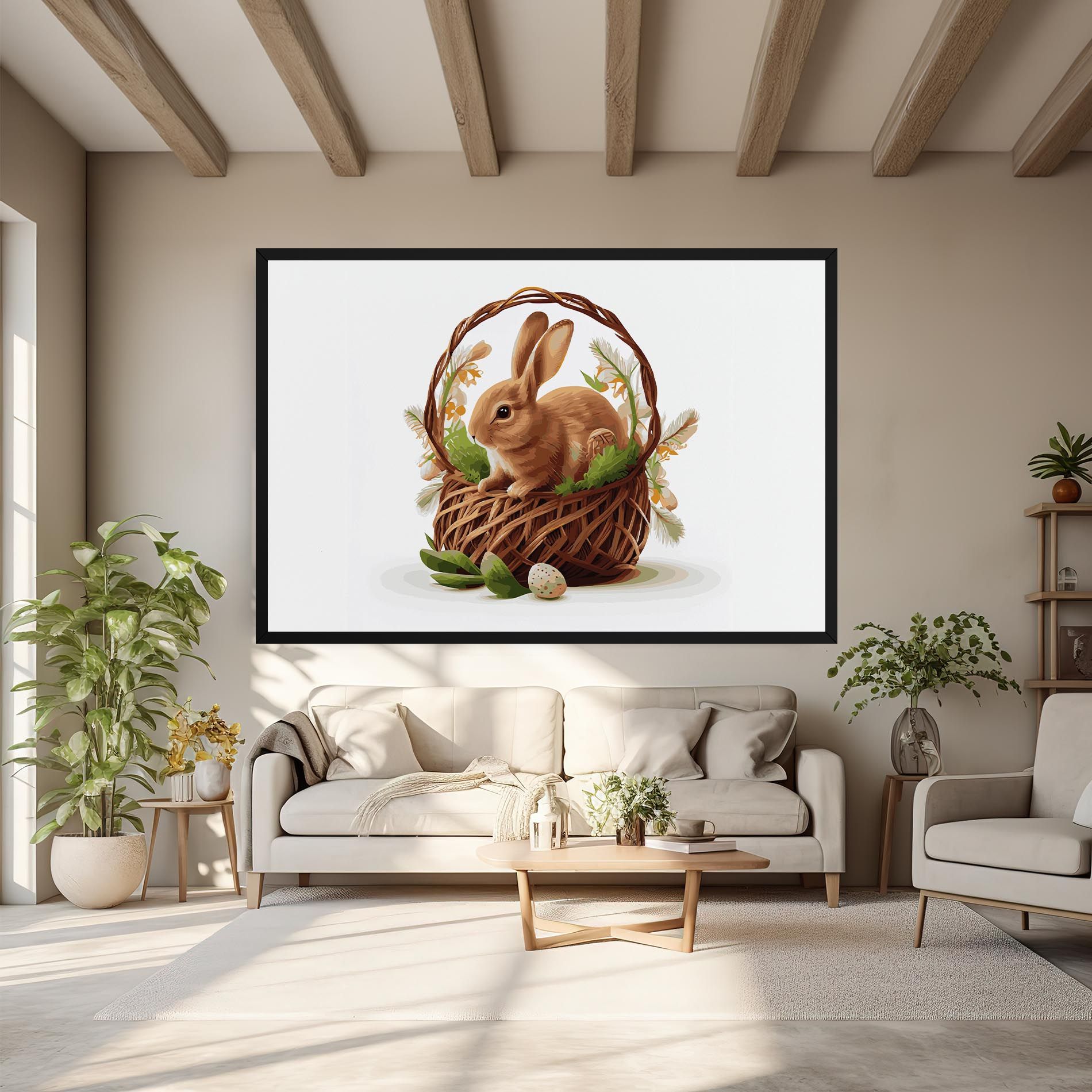 Bunny In Basket mockup 6