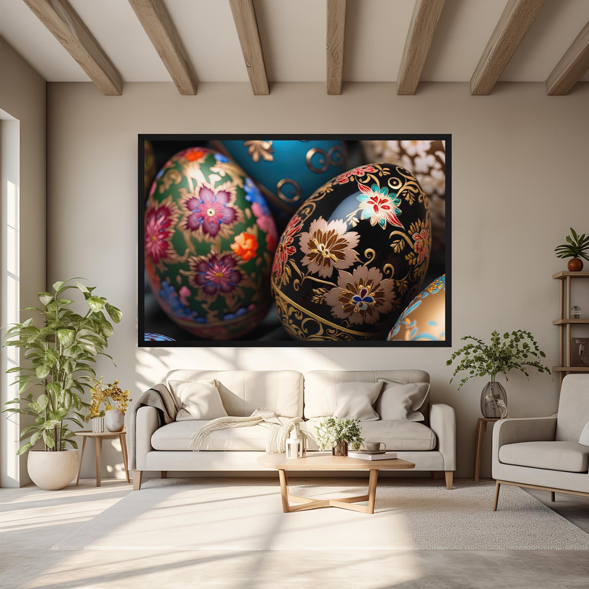 Tablou Canvas Close Up Painted Eggs mockup 6