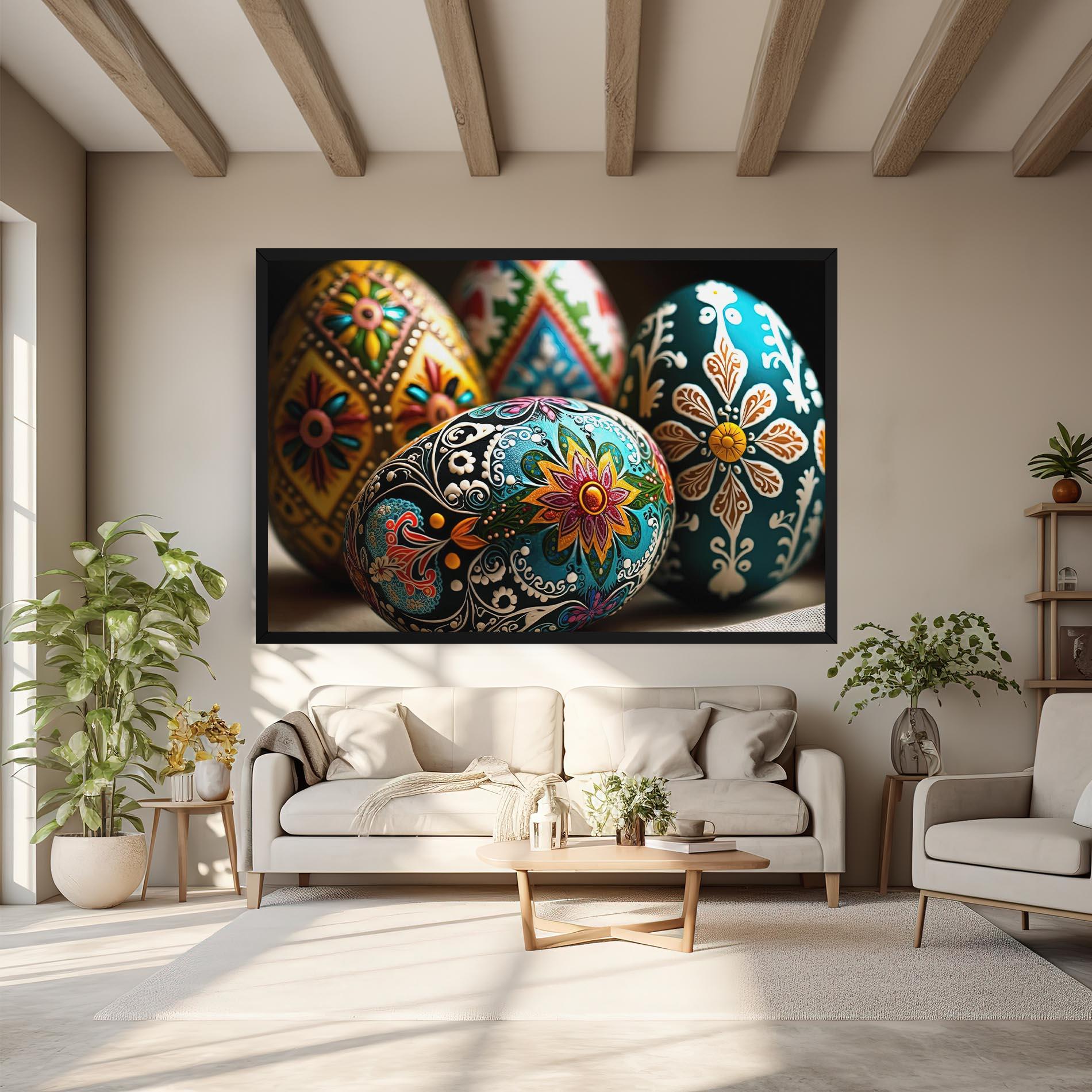 Tablou Canvas Easter Eggs Ornament mockup 6