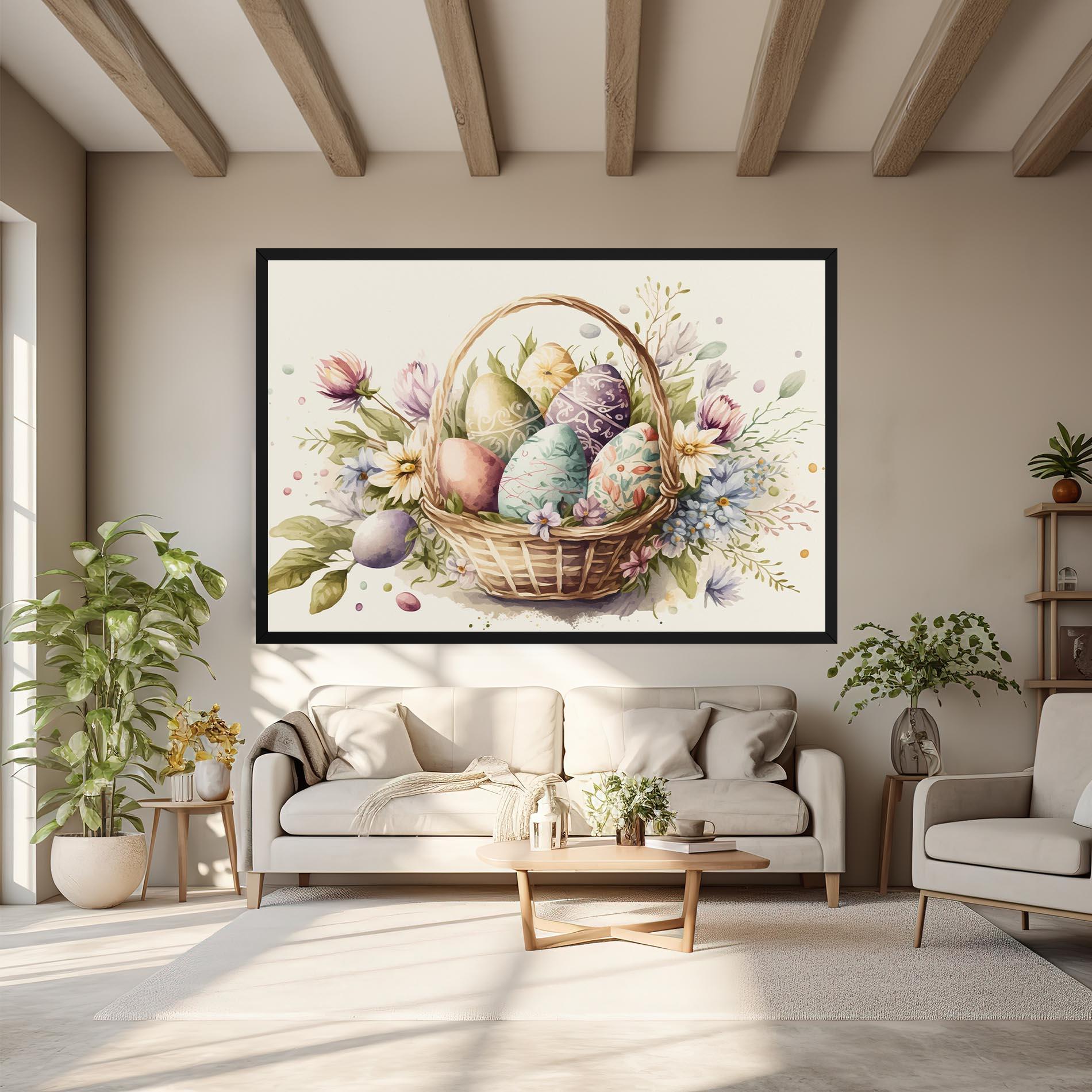 Tablou Canvas Eggs Basket mockup 6