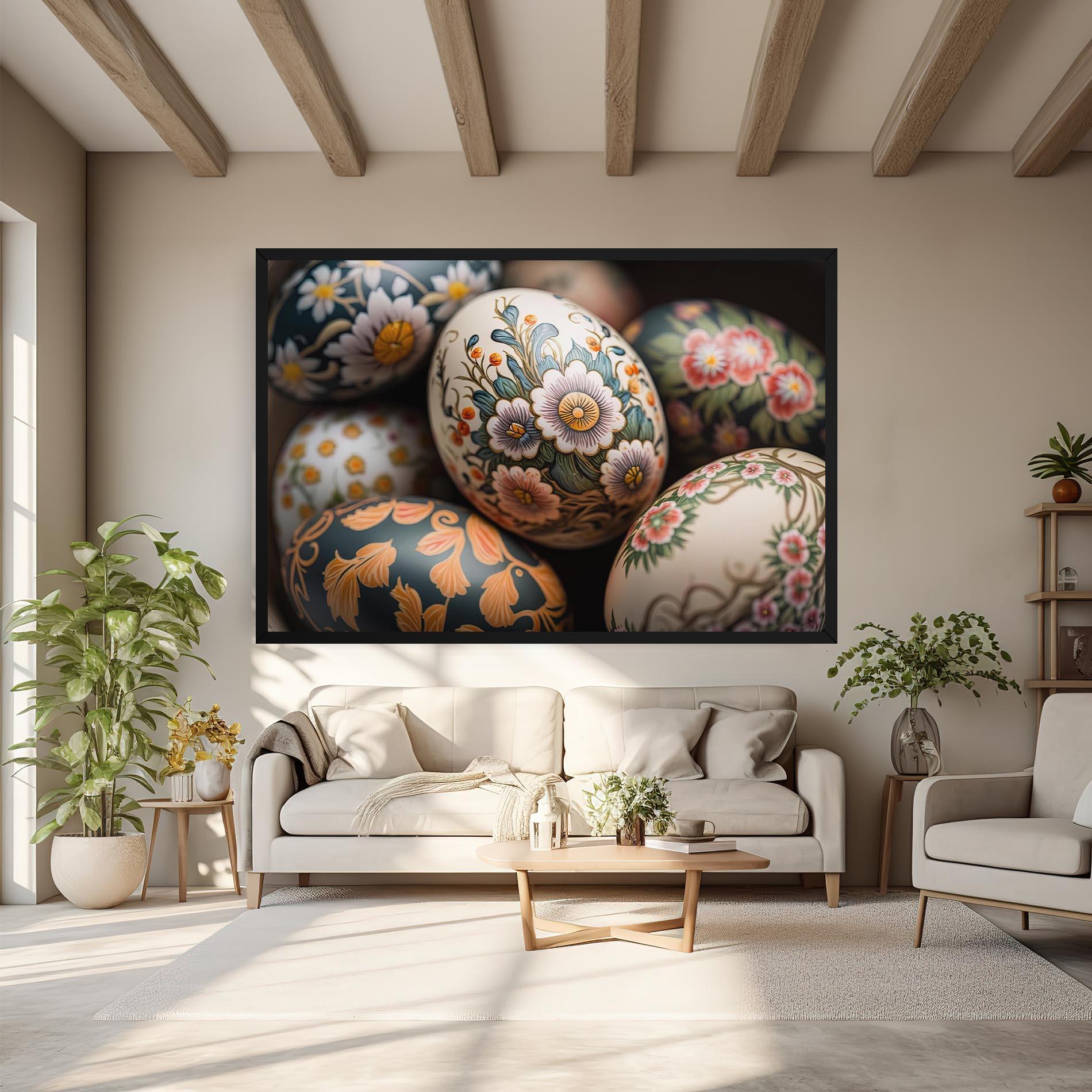 Tablou Canvas Floral Painted Eggs mockup 6