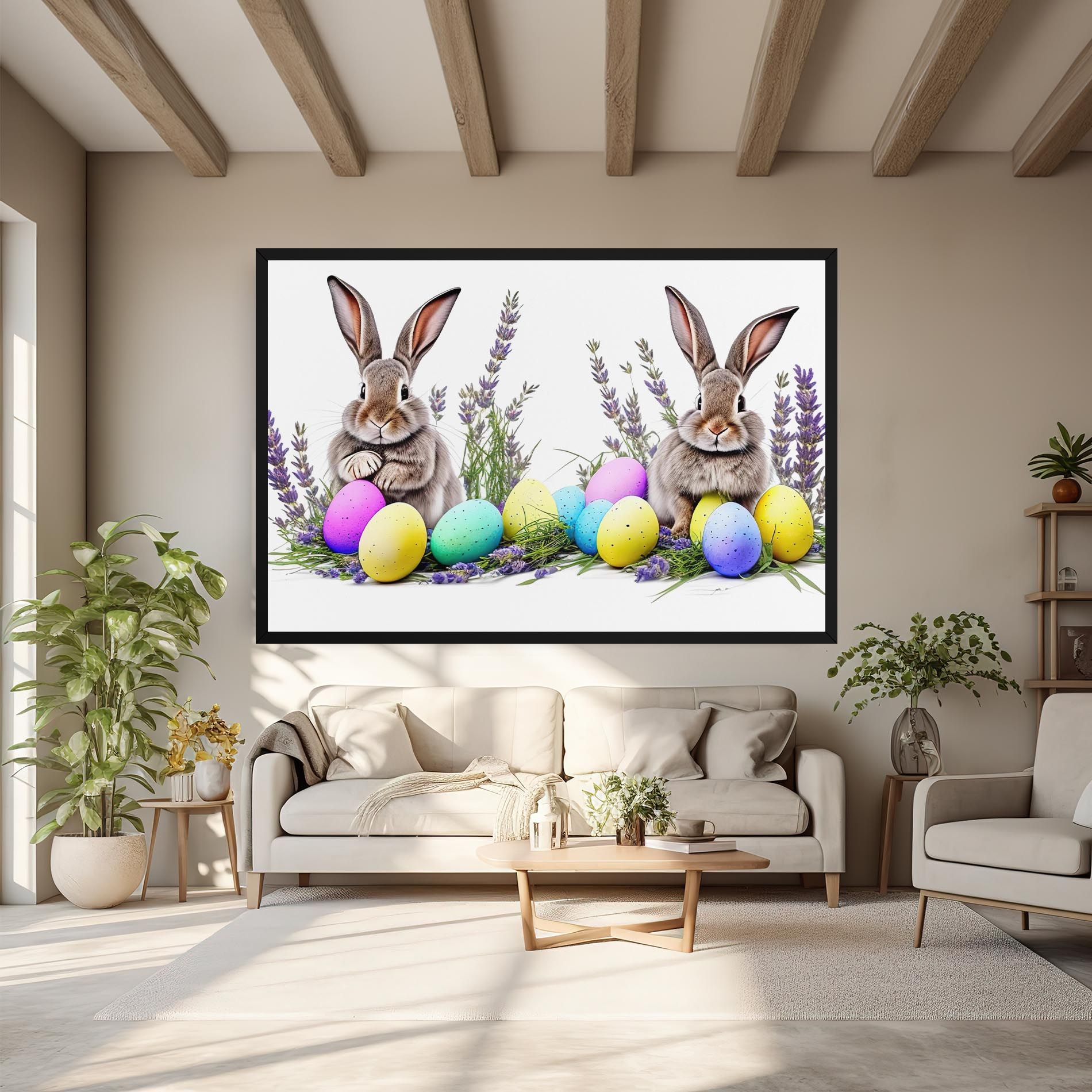 Flowers Easter Bunny mockup 6