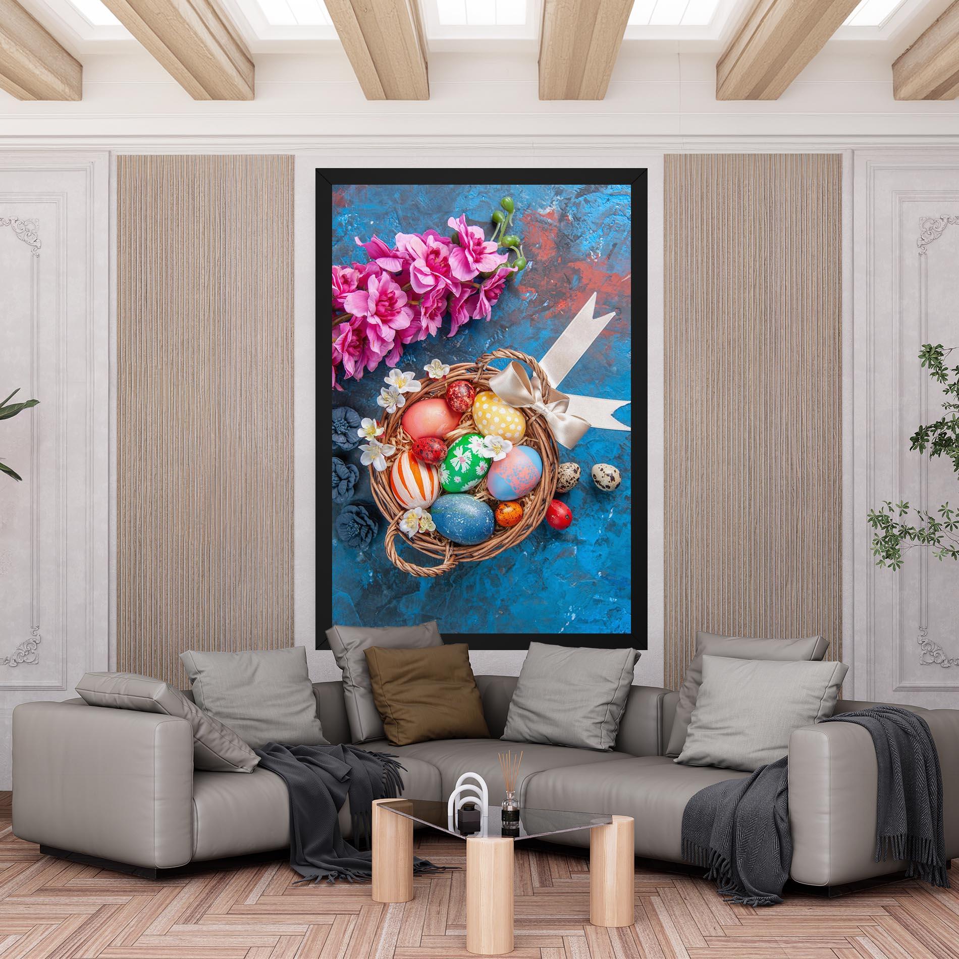 Tablou Canvas Colored Easter Eggs mockup 6