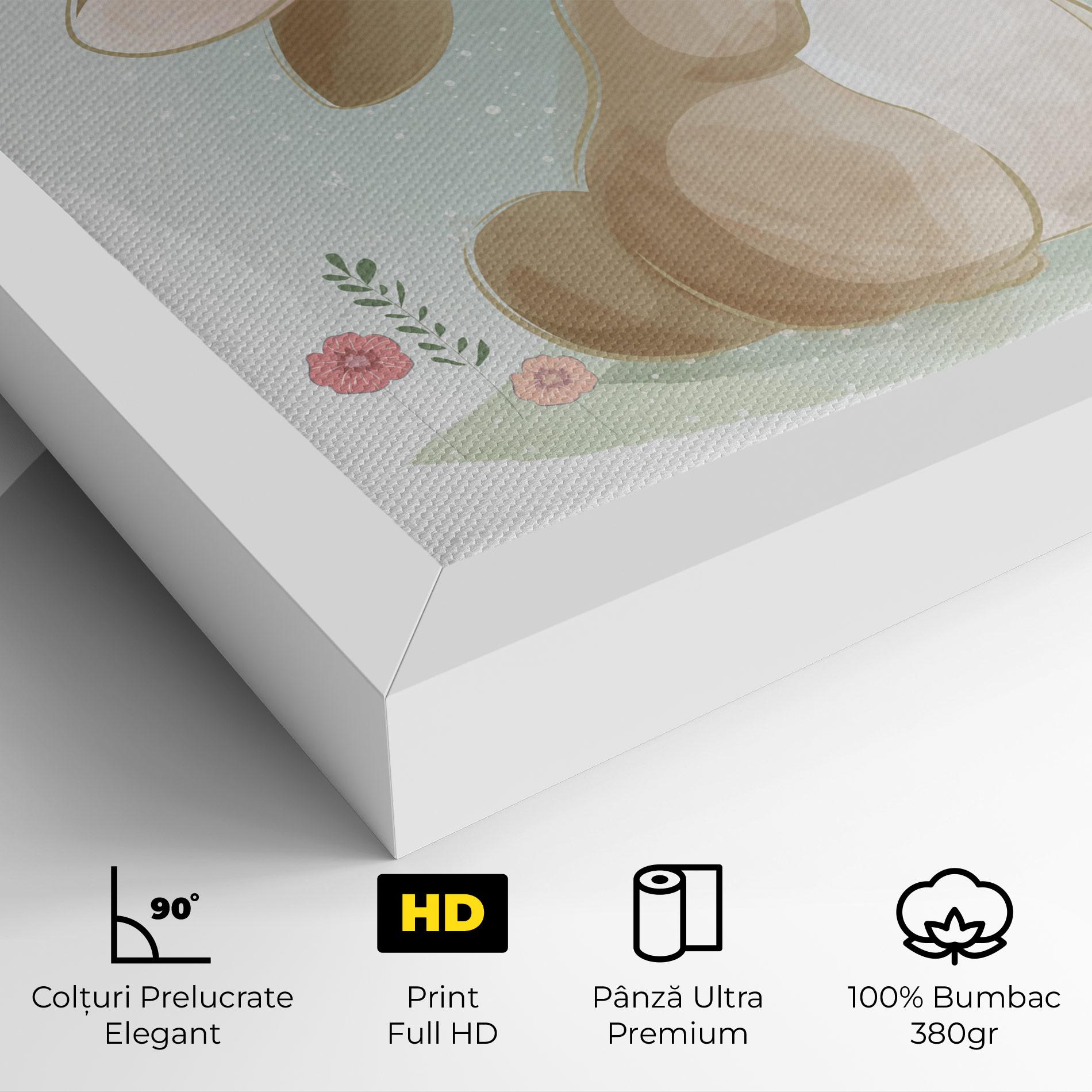 Tablou Canvas Butterfly On Bunny Nose mockup 4
