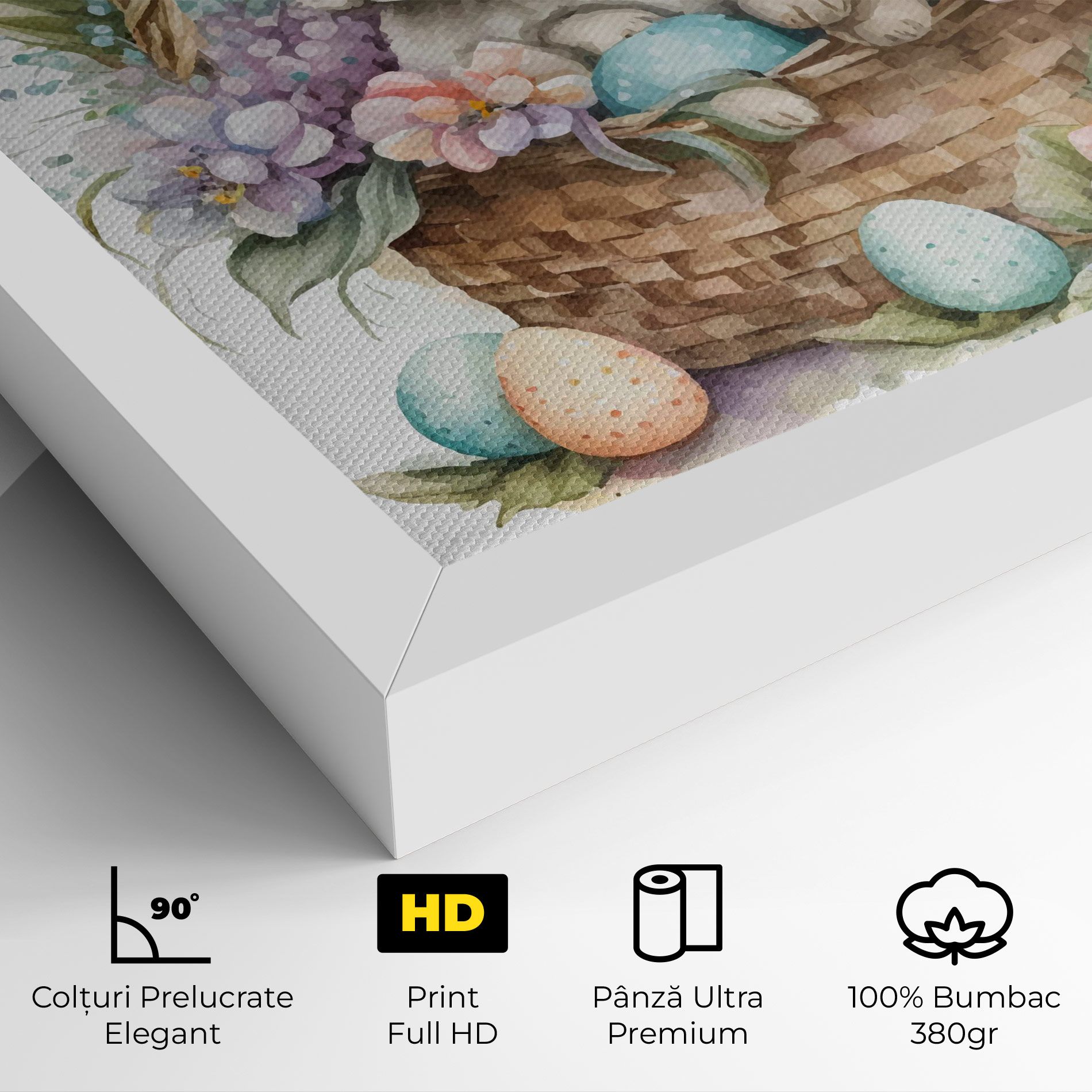 Cute Bunny In Basket mockup 4